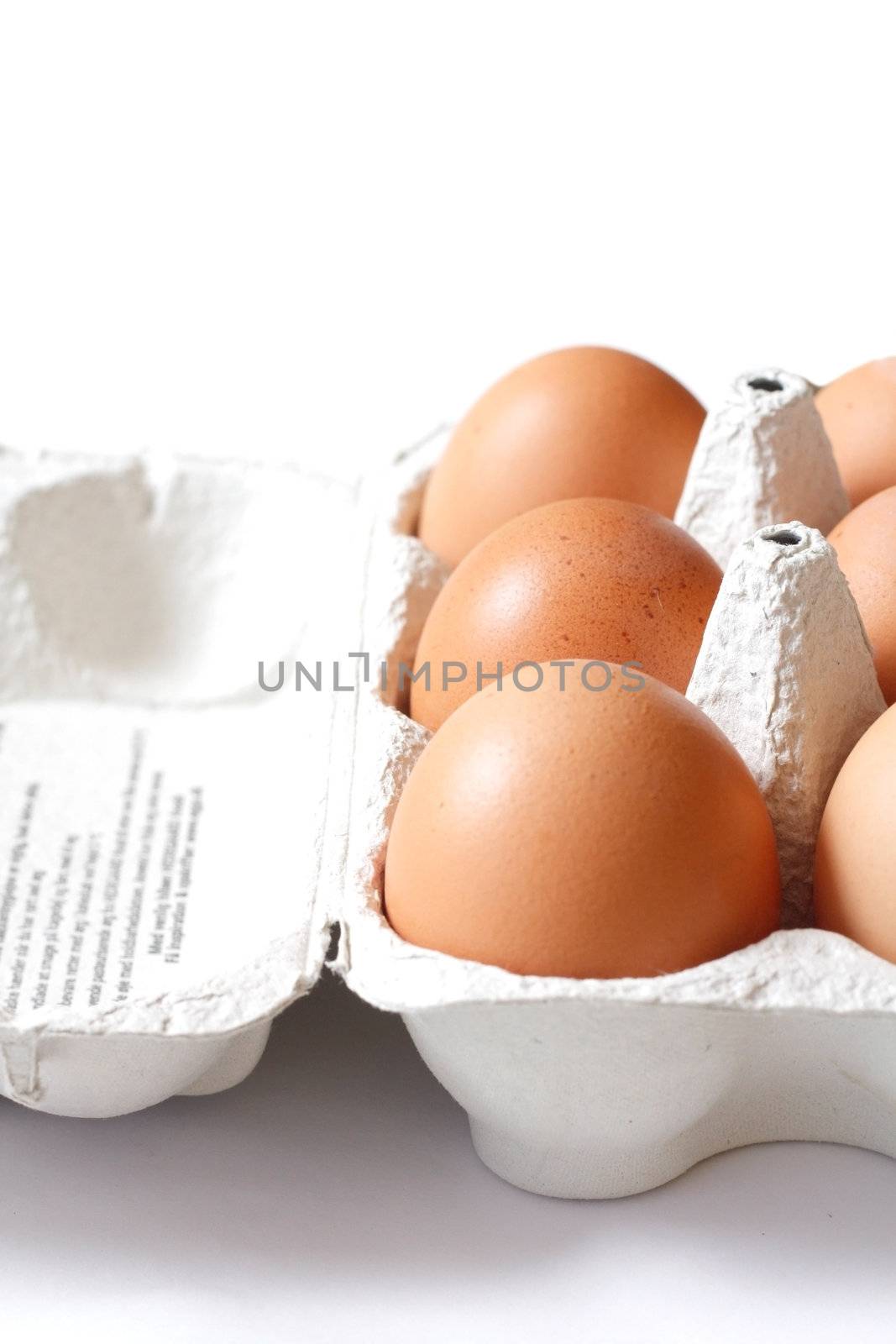 Eggs in an egg carton