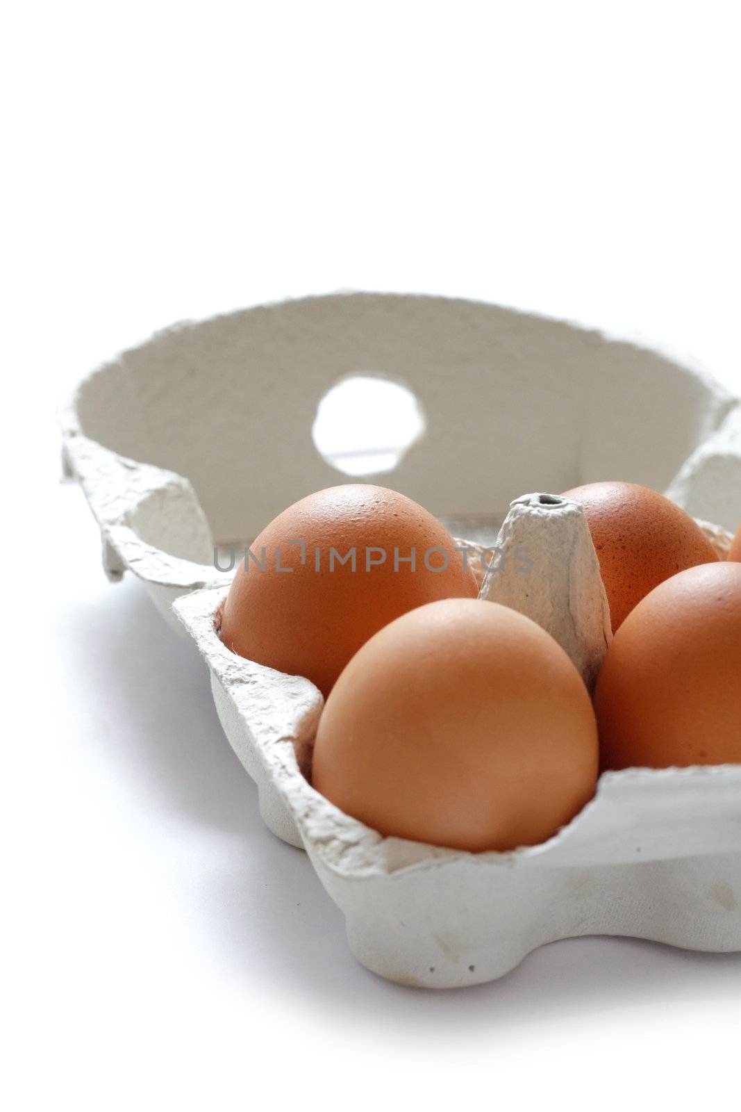 Eggs in an egg carton