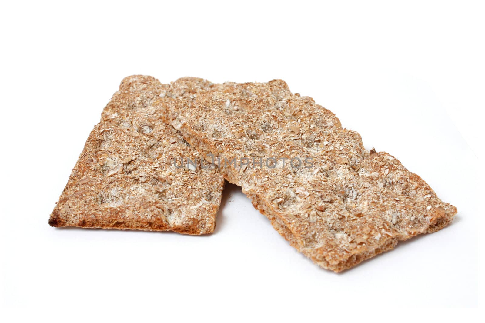 Swedish crispbread isolated on white