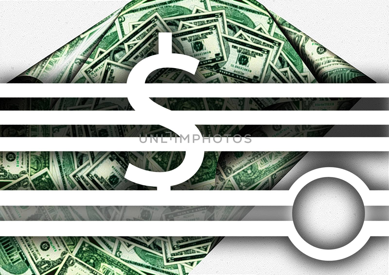 abstract creative symbolic image of the proper use of money