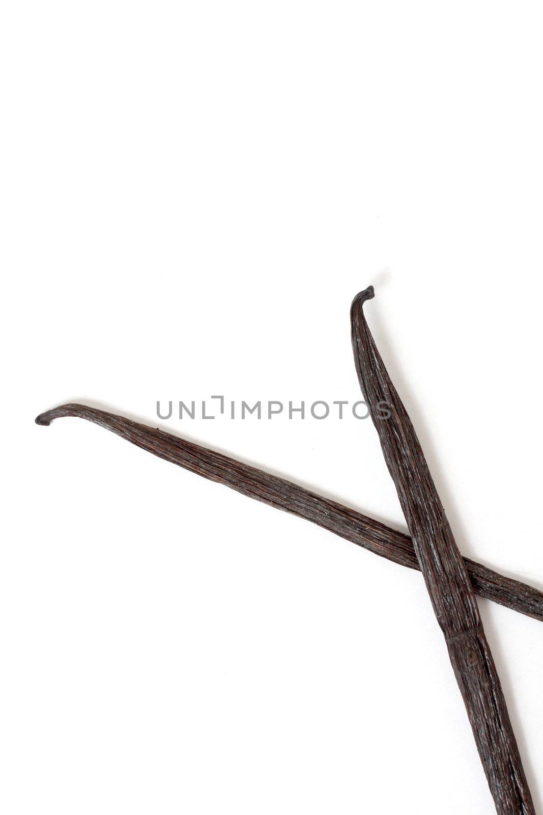 Vanilla sticks isolated on a white background