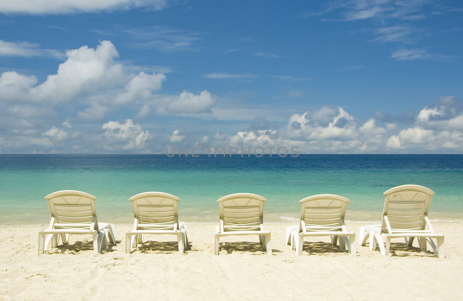 concept photo of beach with chair