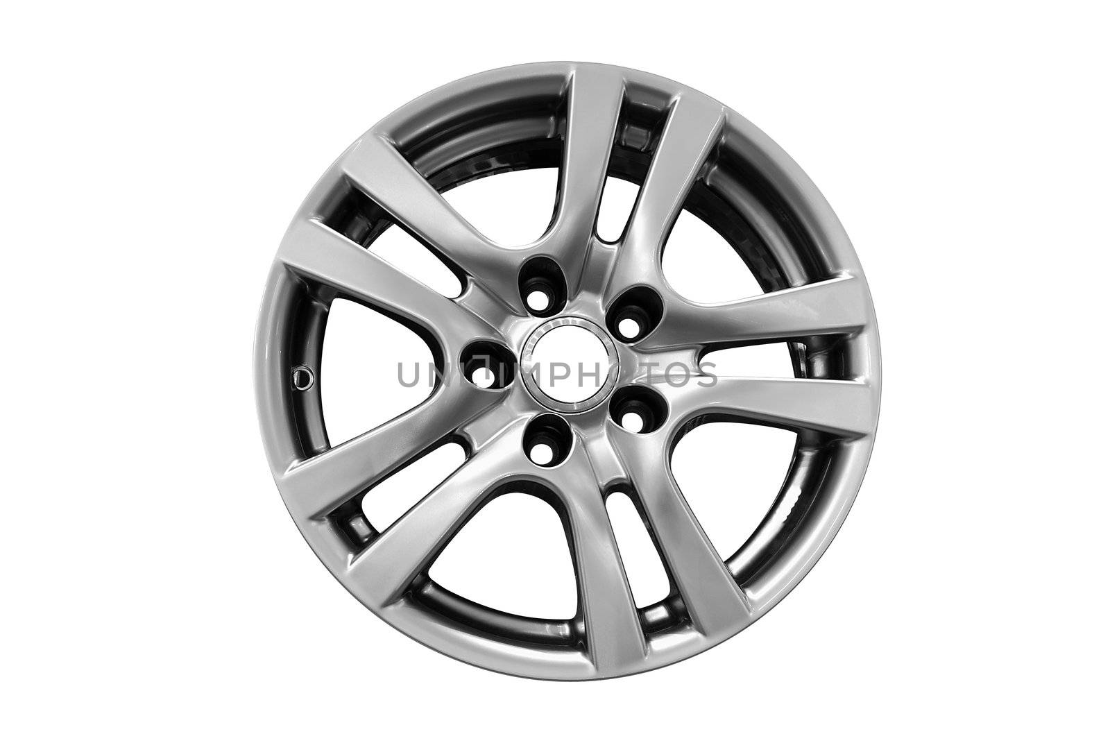 car aluminum wheel rim isolated