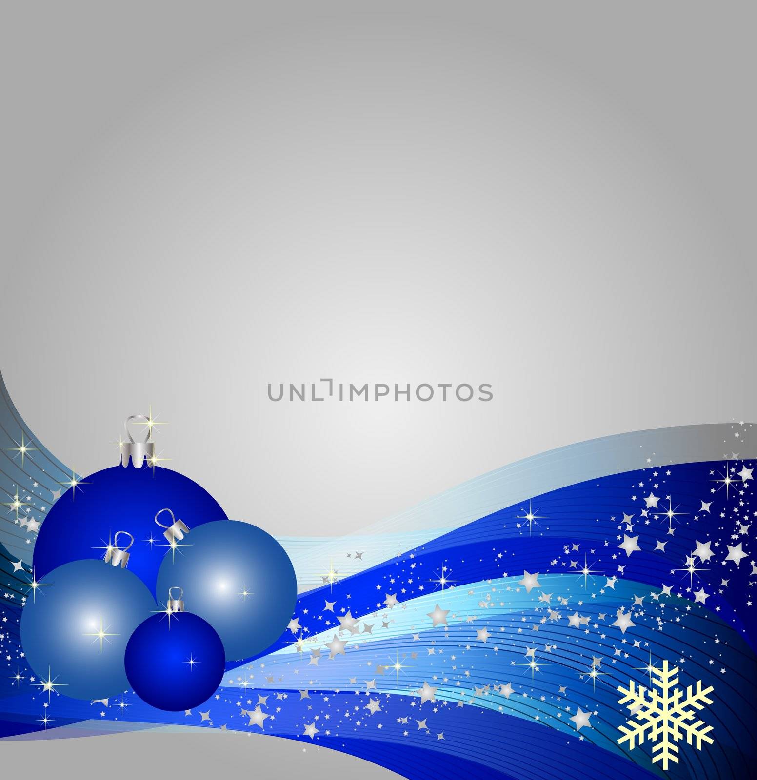 illustration of a background with christmas balls and waves
