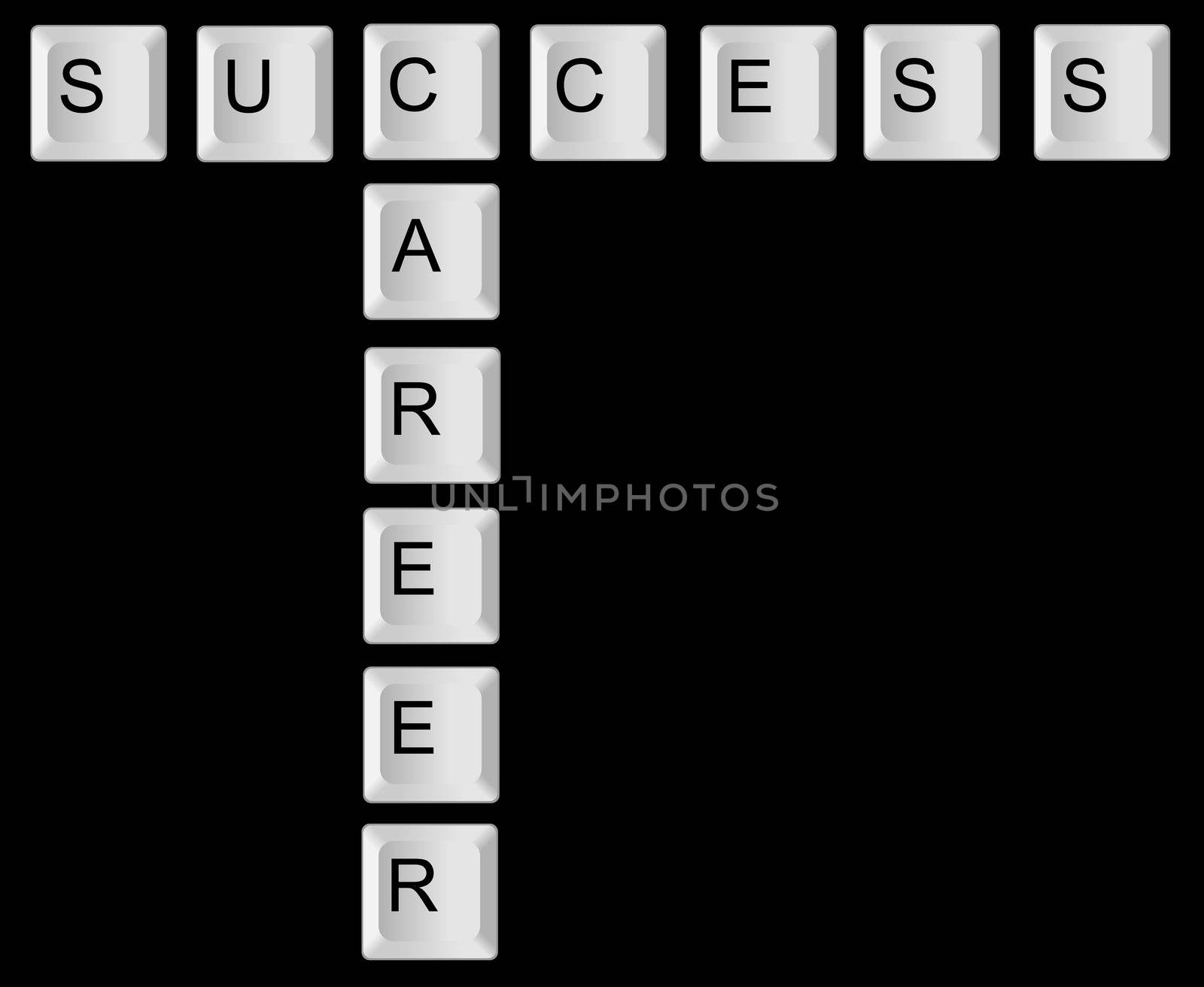 illustration of a key background success - career