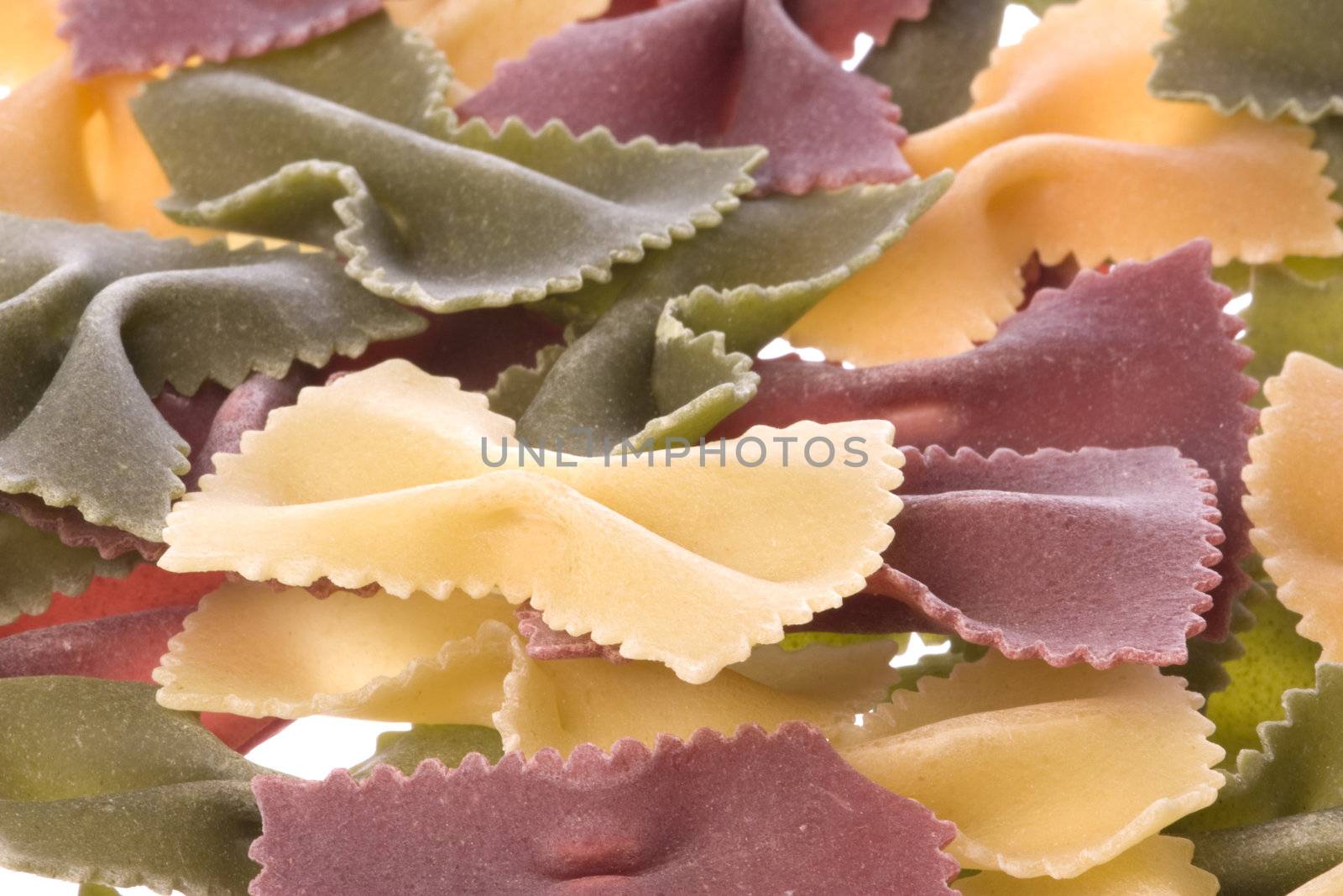 Bowtie Shaped Organic Pasta Isolated by shariffc