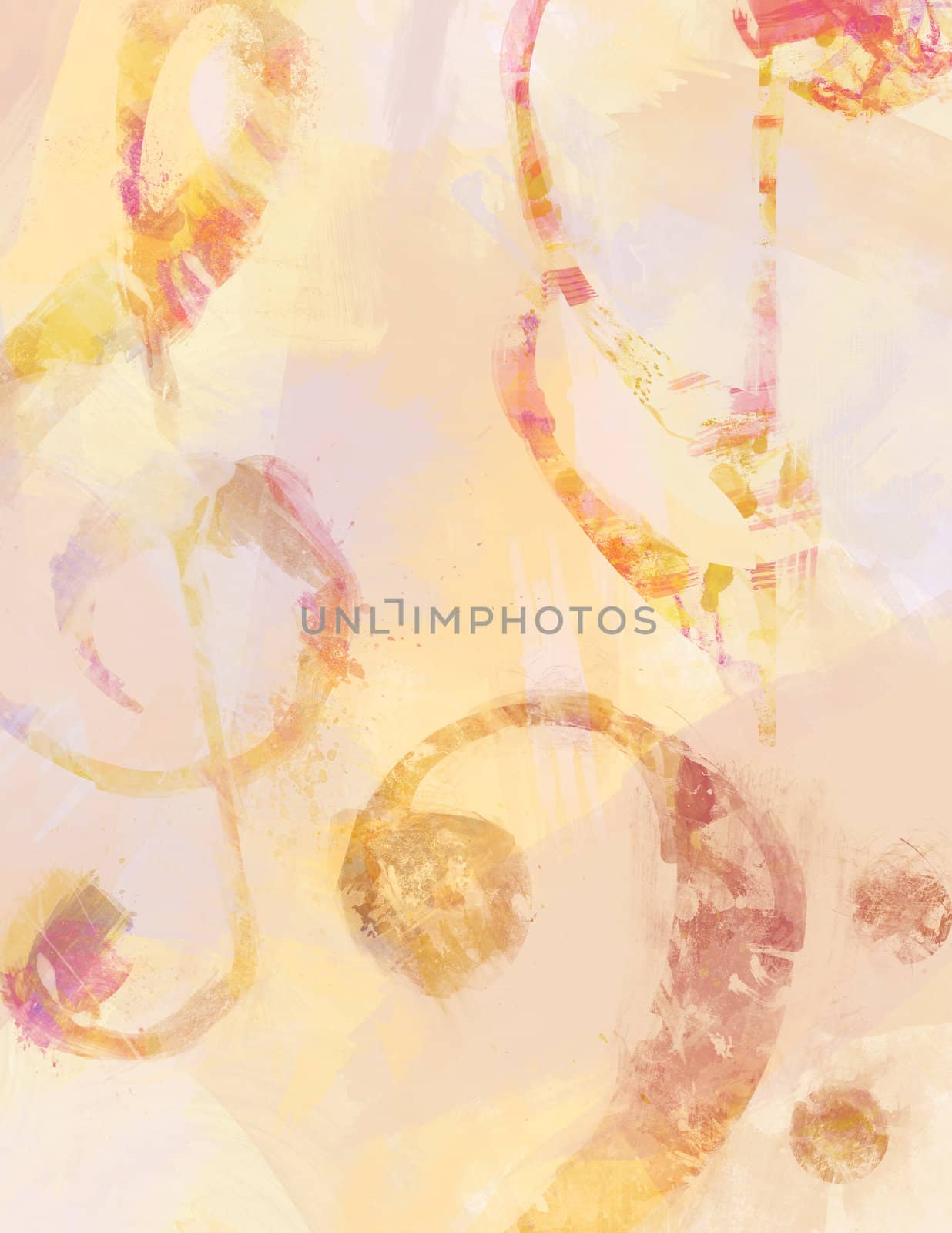 Music Symbol Background in Brush Strokes by Em3