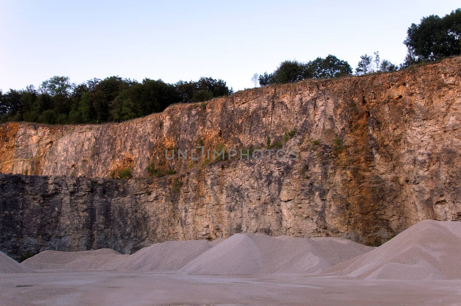 Views of a stone quarry in south western Germany