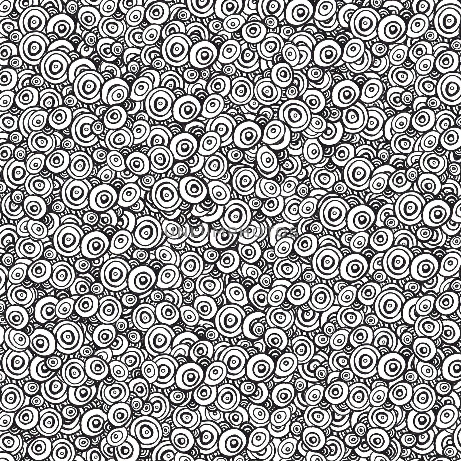 XXXL Hand drawn Circle doodle background by jeremywhat