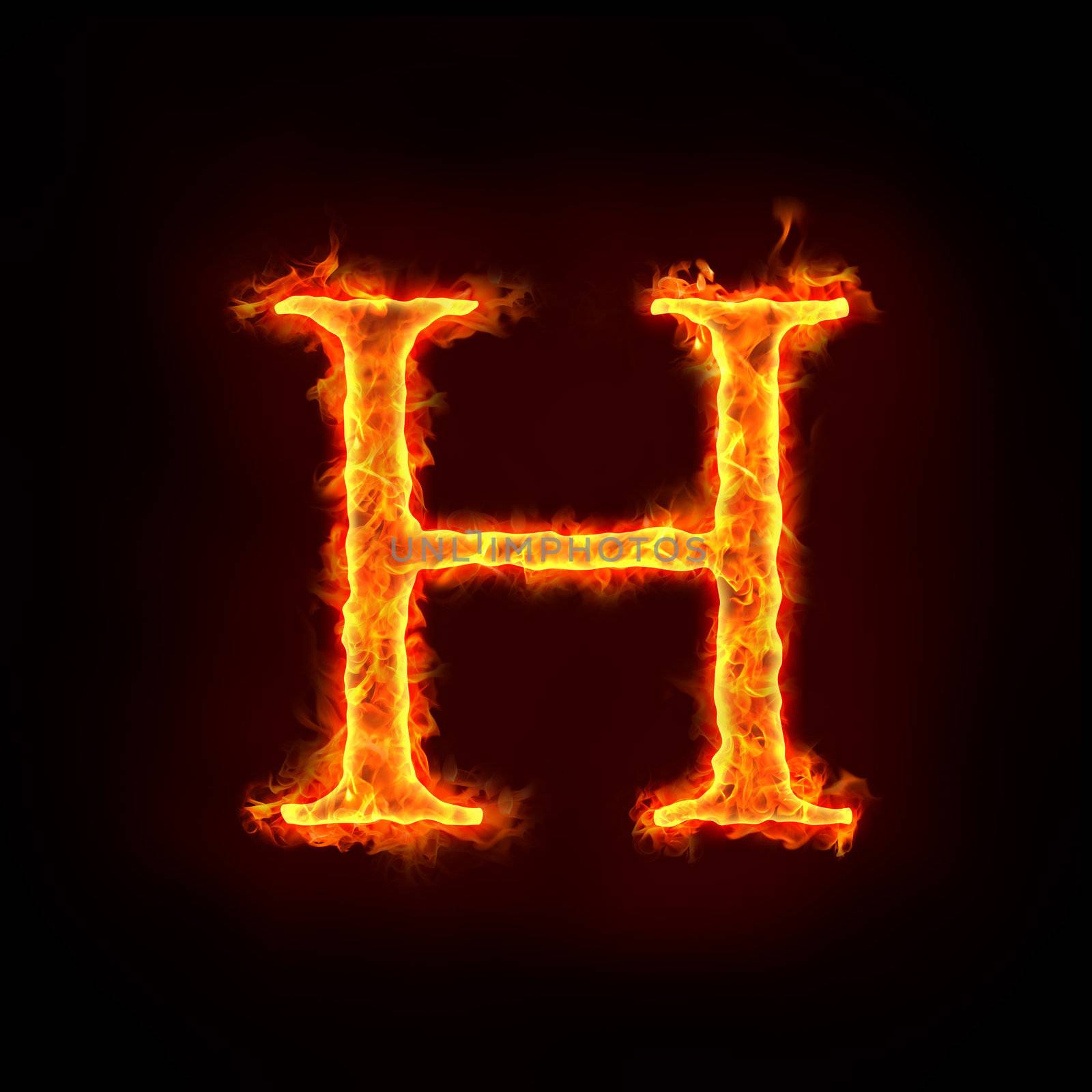 fire alphabets, H by mtkang