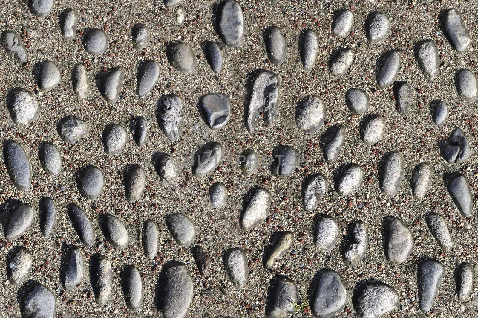 Pebbles and sand ground texture which perfectly overlap