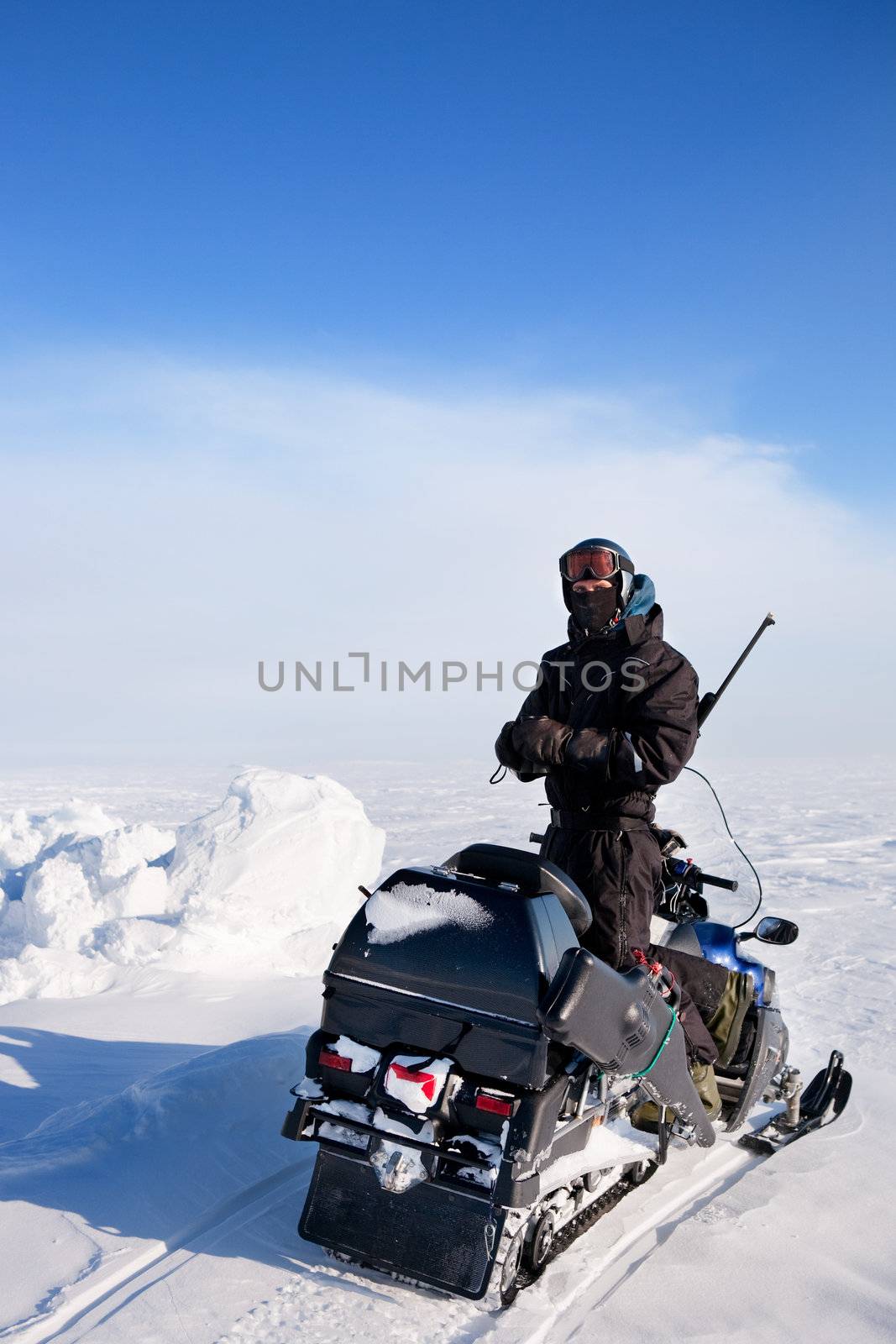 An adventure guide on the island of Spitsbergen, Svalbard, Norway