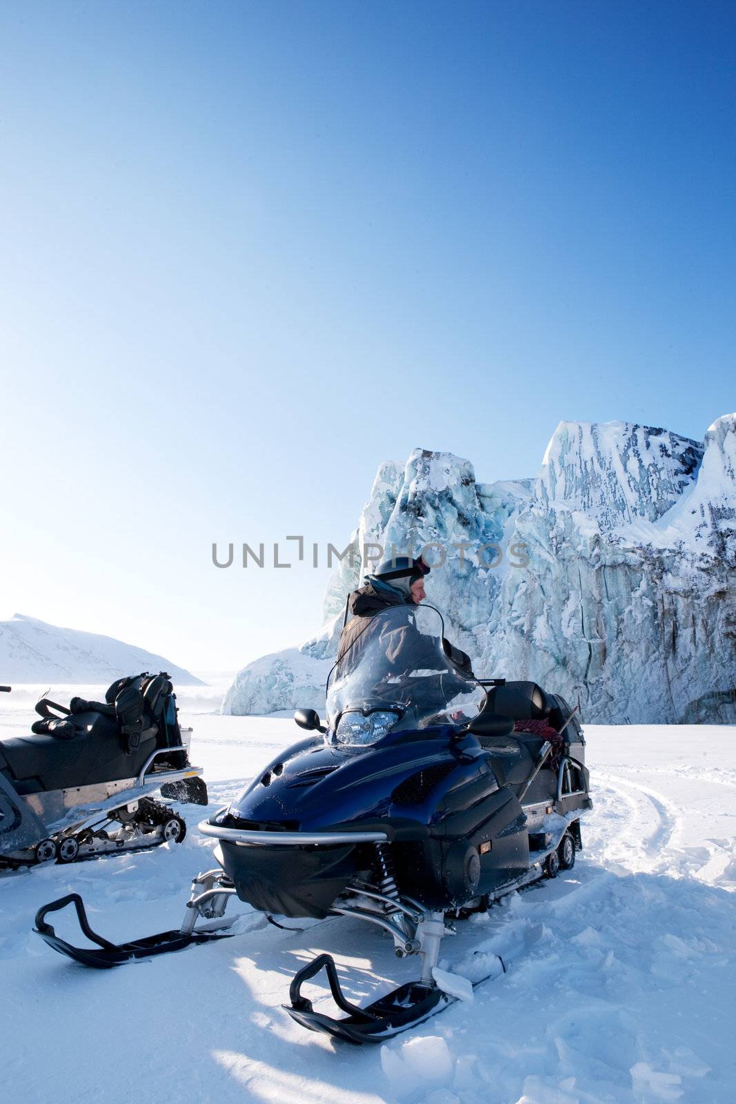 A glacier detail on the island of Spitsbergen, Svalbard, Norway