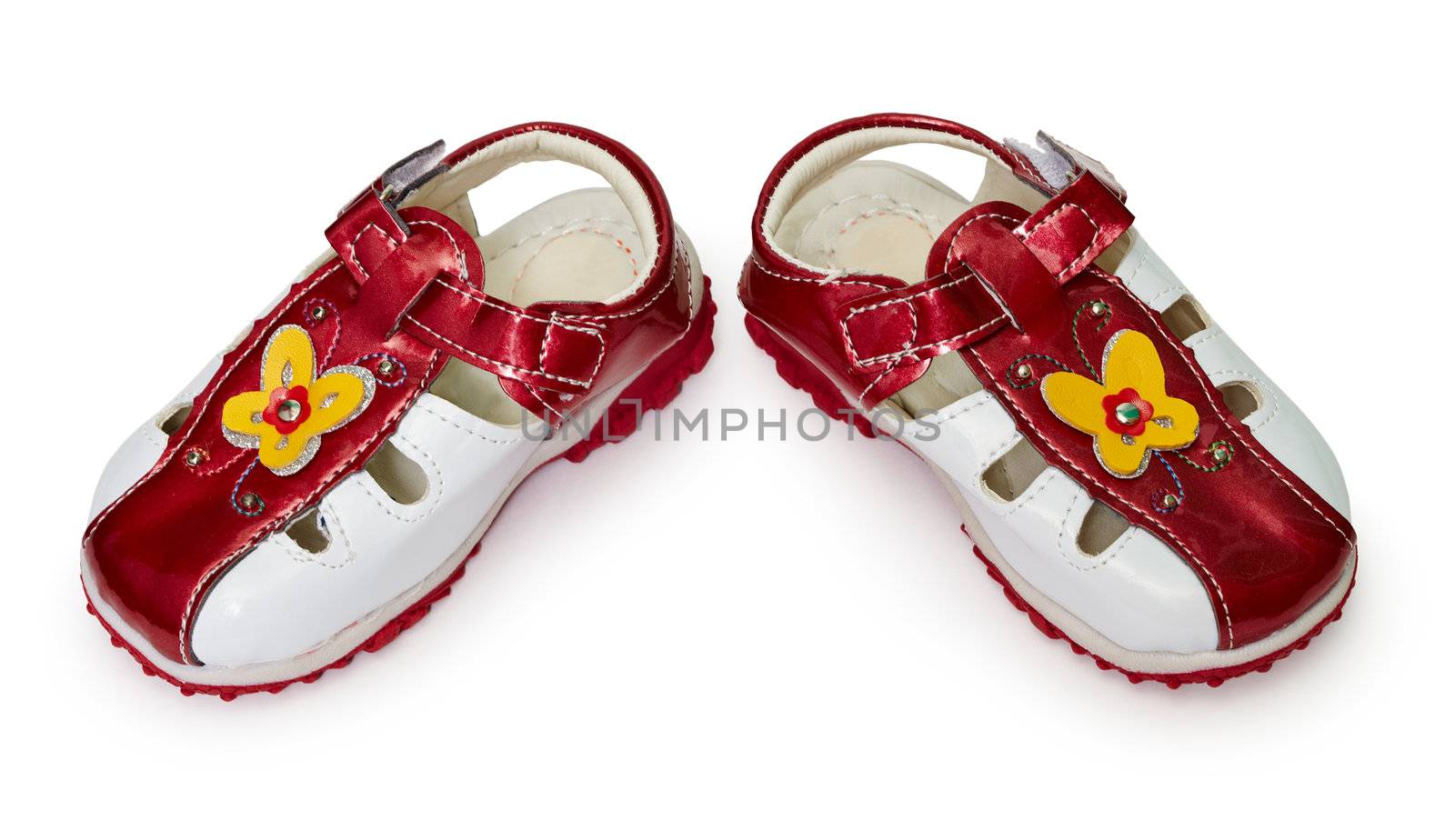 Children's cheap shoes on white by pzaxe