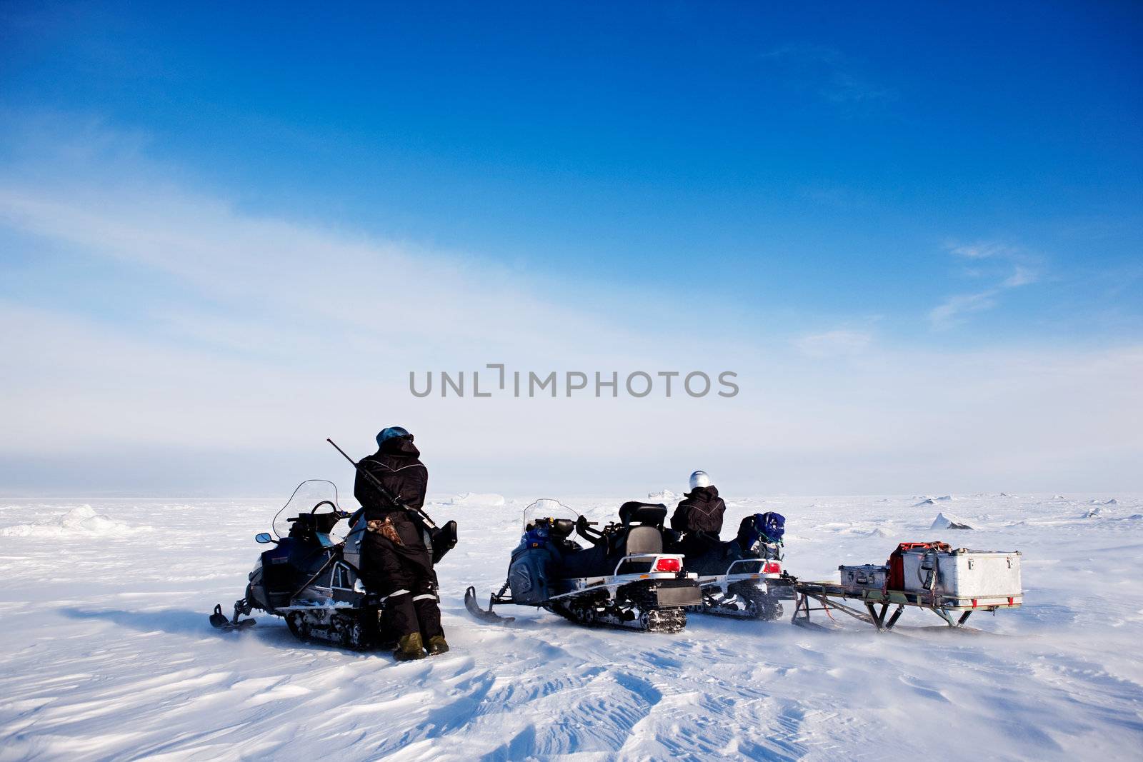 An adventure guide on the island of Spitsbergen, Svalbard, Norway