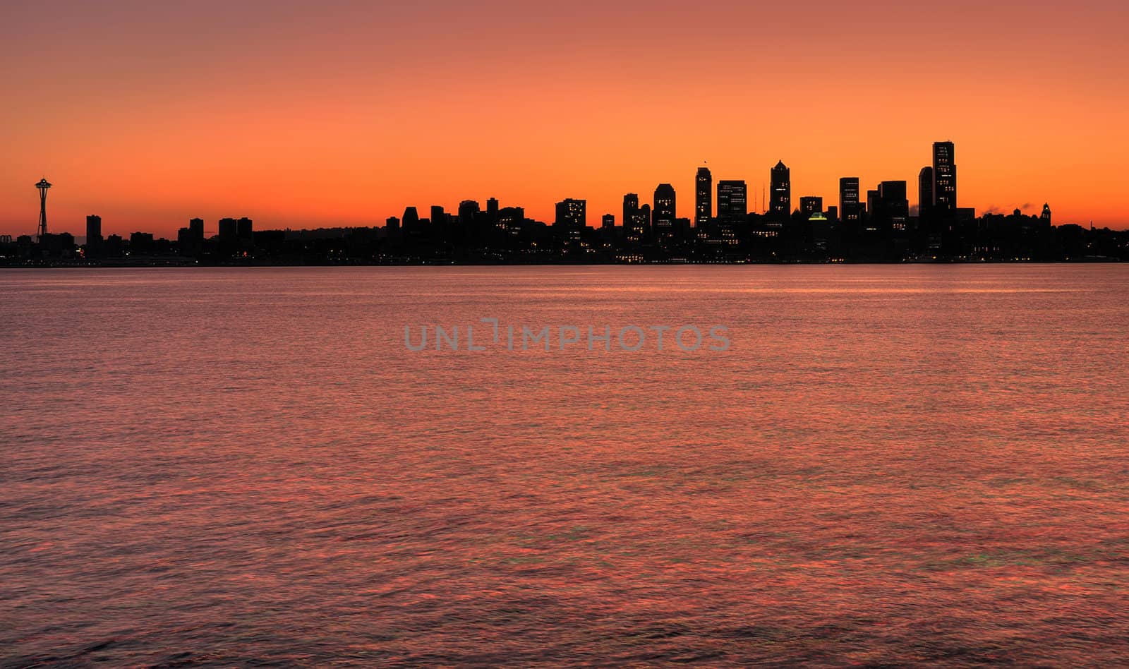 Seattle skyline at dawn by neelsky