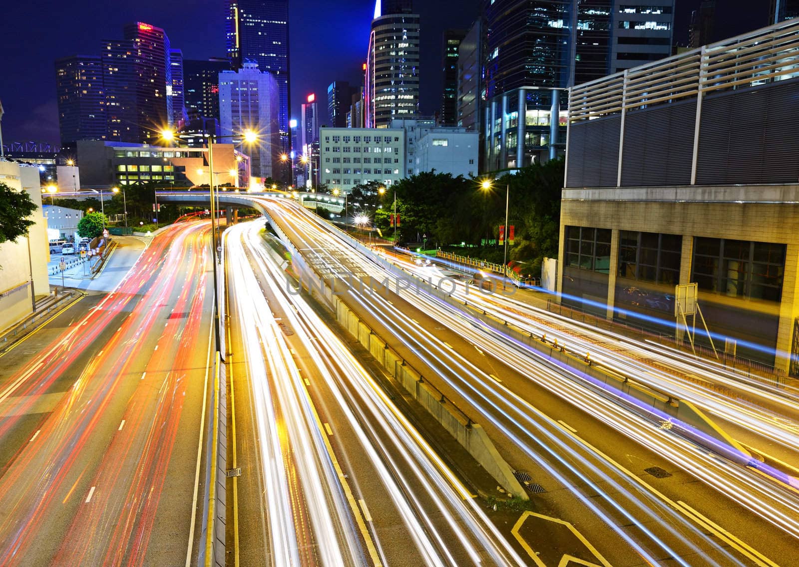 modern city at night