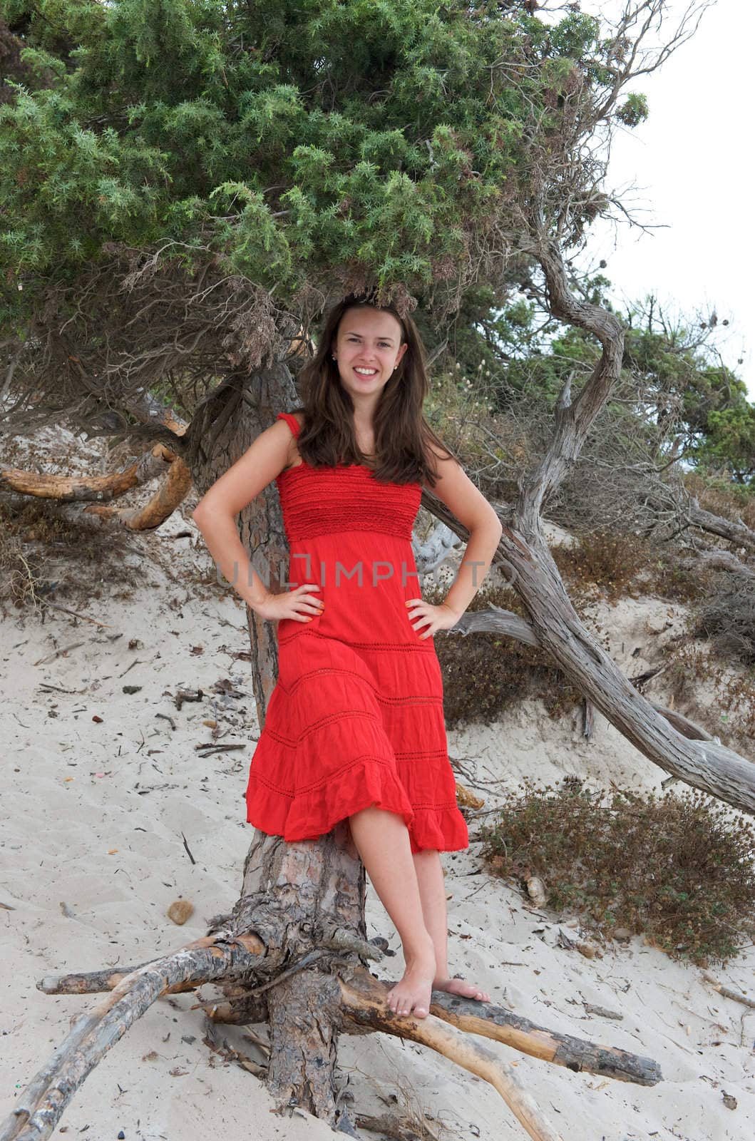 Woman enjoying the beach