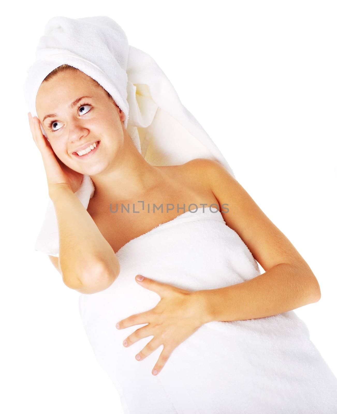 Beautiful Young Spa Woman On White by cardmaverick