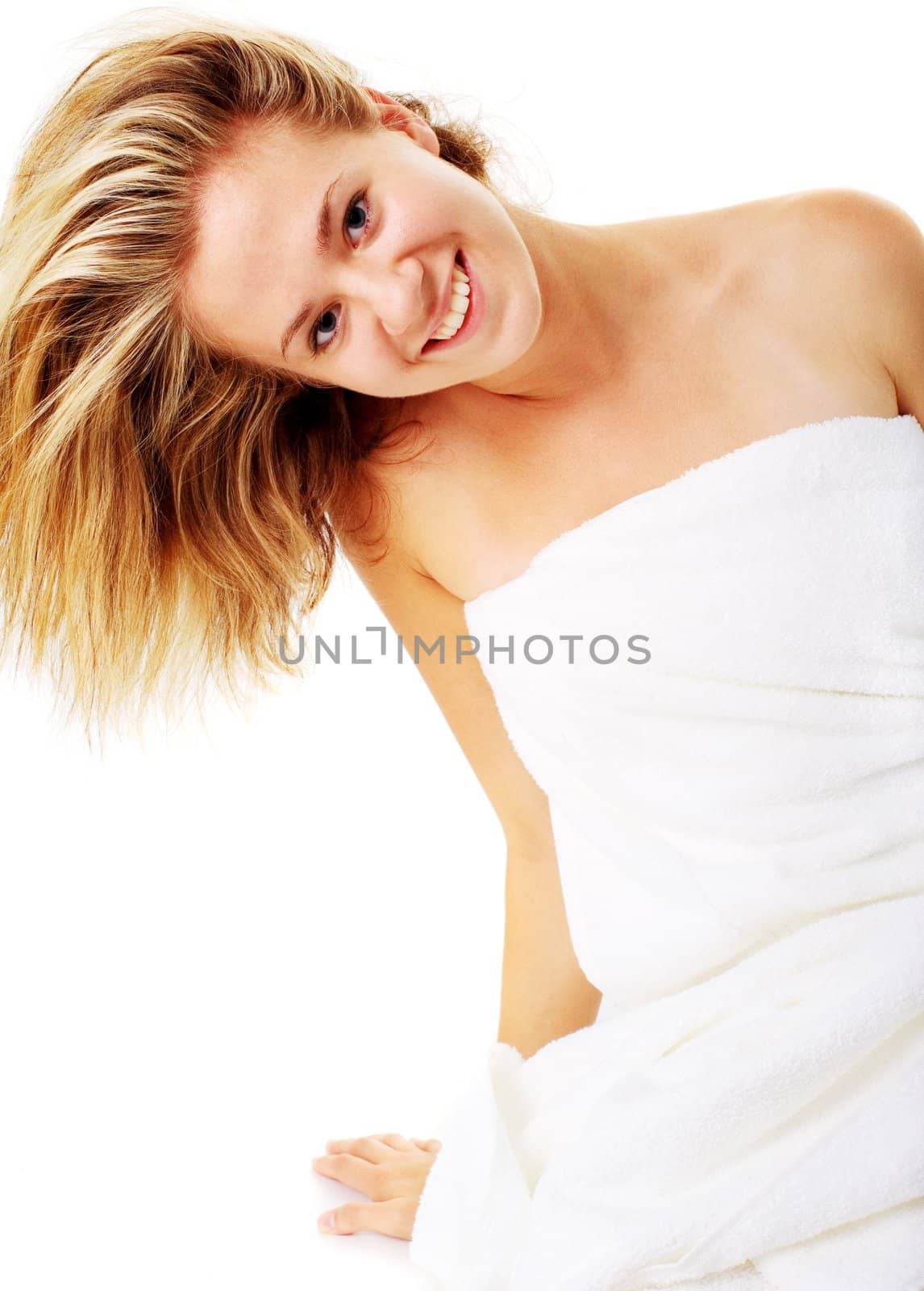 Beautiful Young Spa Woman On White by cardmaverick