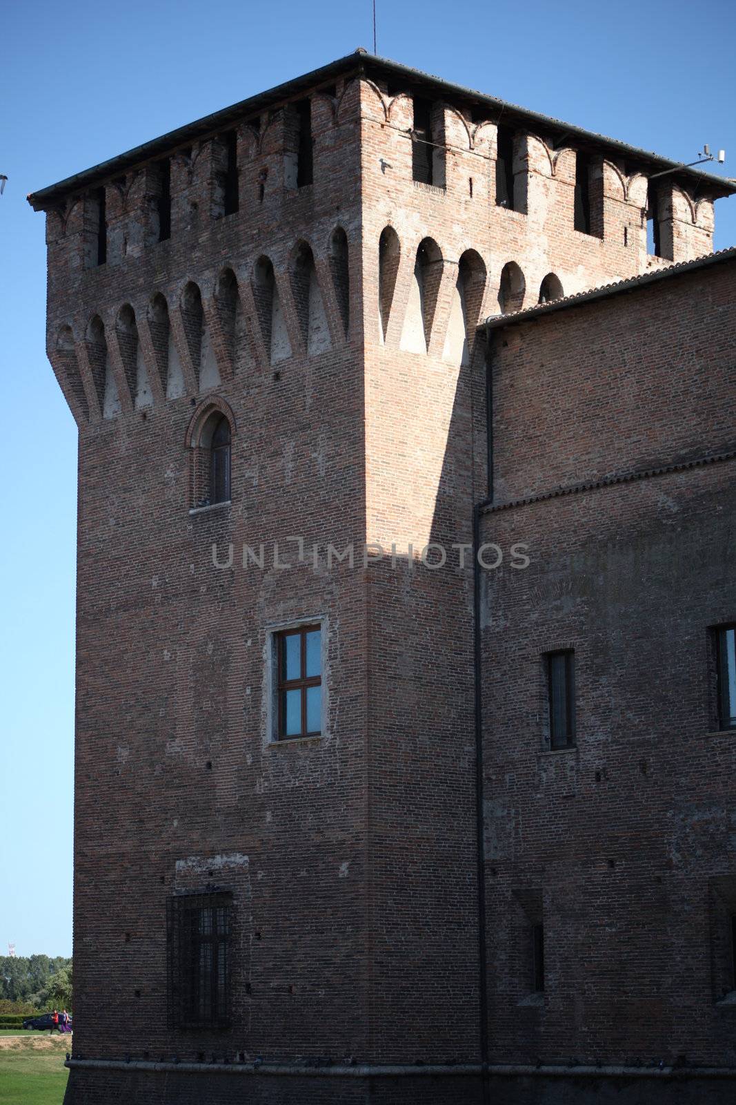 St George castle details in Mantua, Italy.