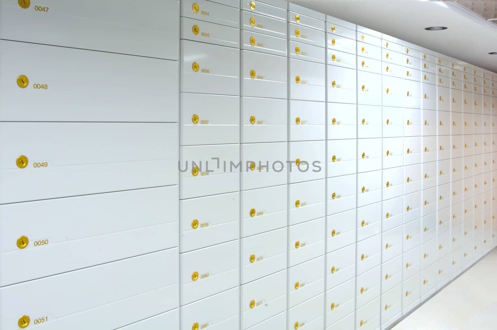 Vault of safe deposit boxes
