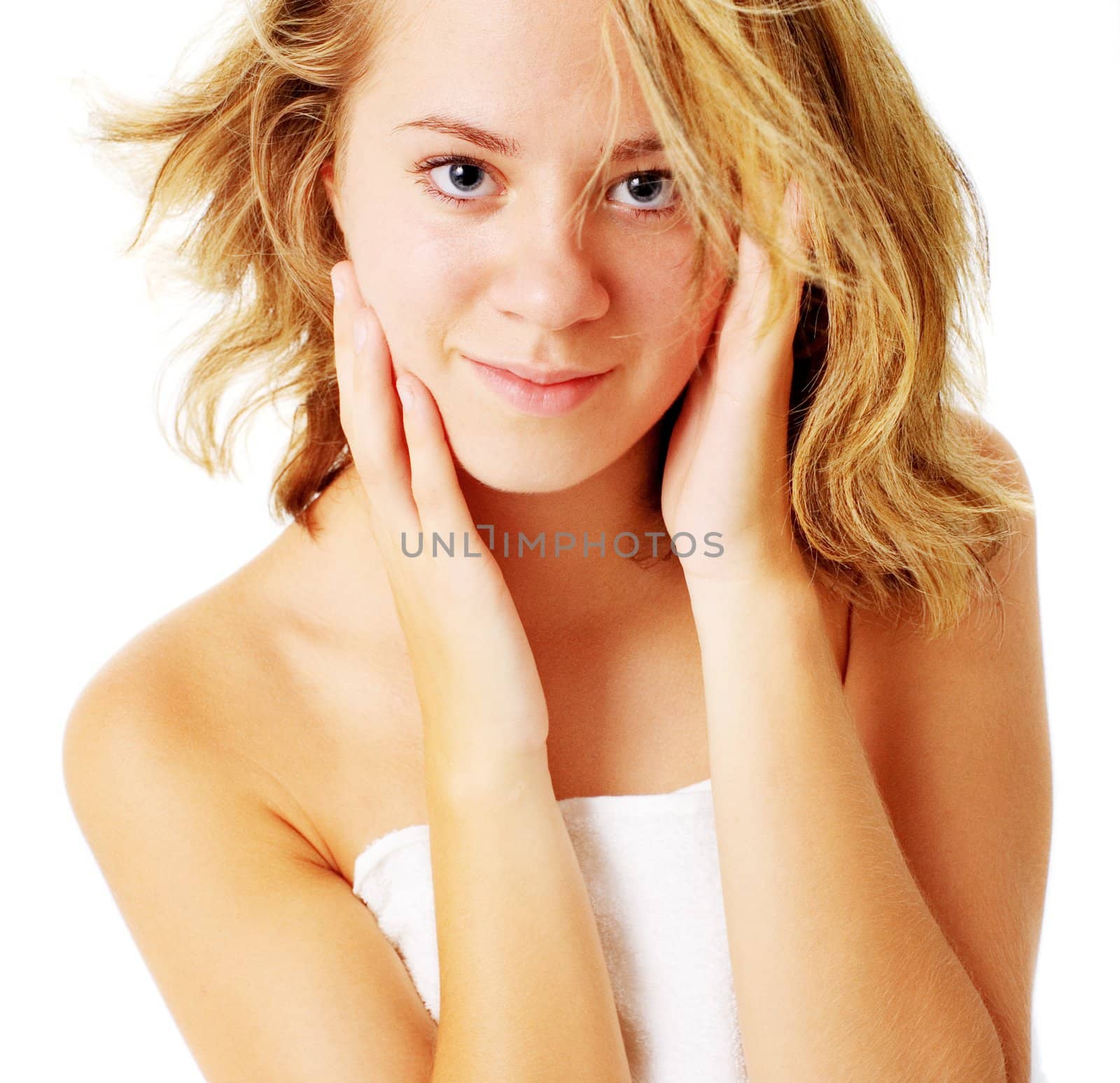 Beautiful Young Spa Woman On White by cardmaverick