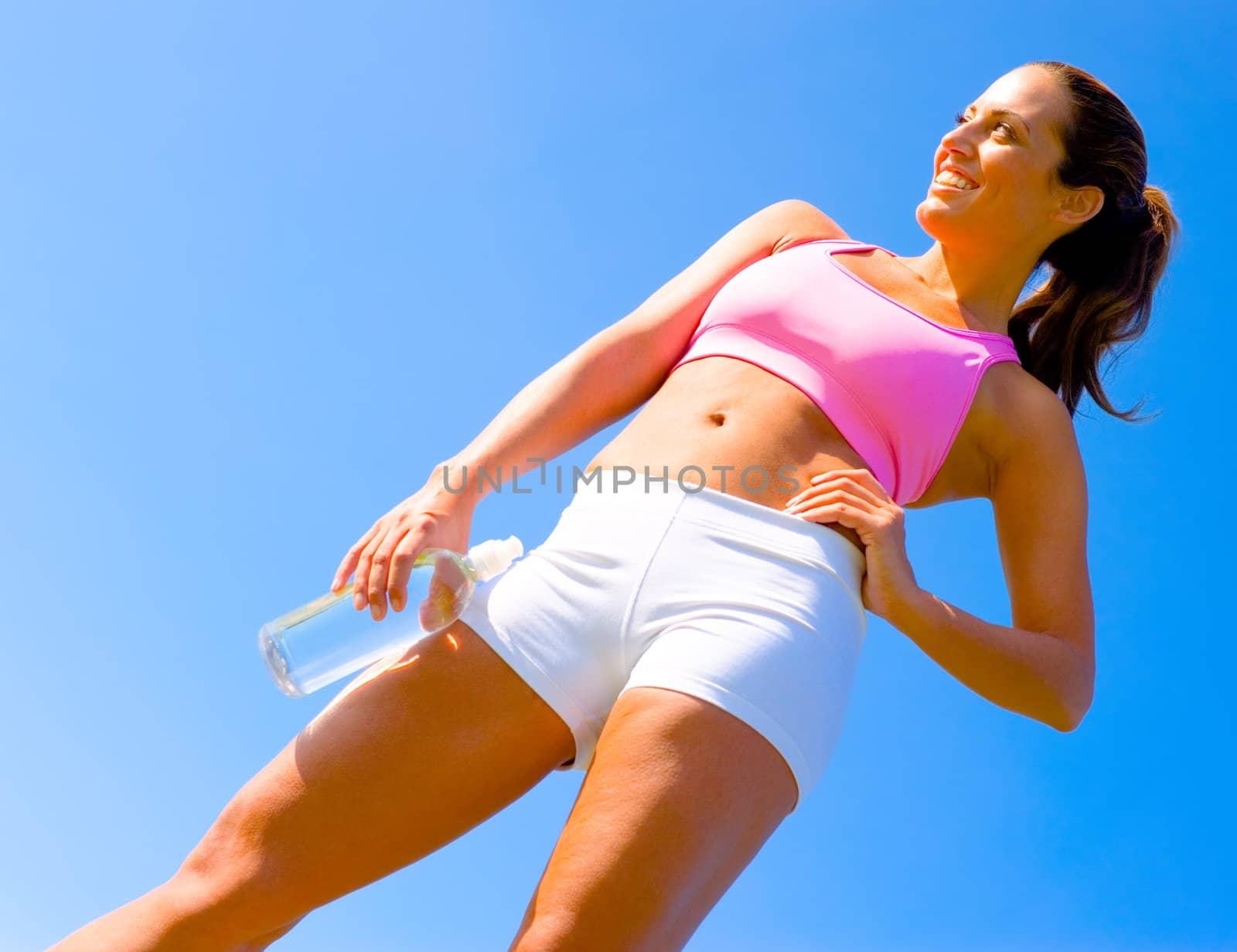 Athletic Woman Exercising  by cardmaverick