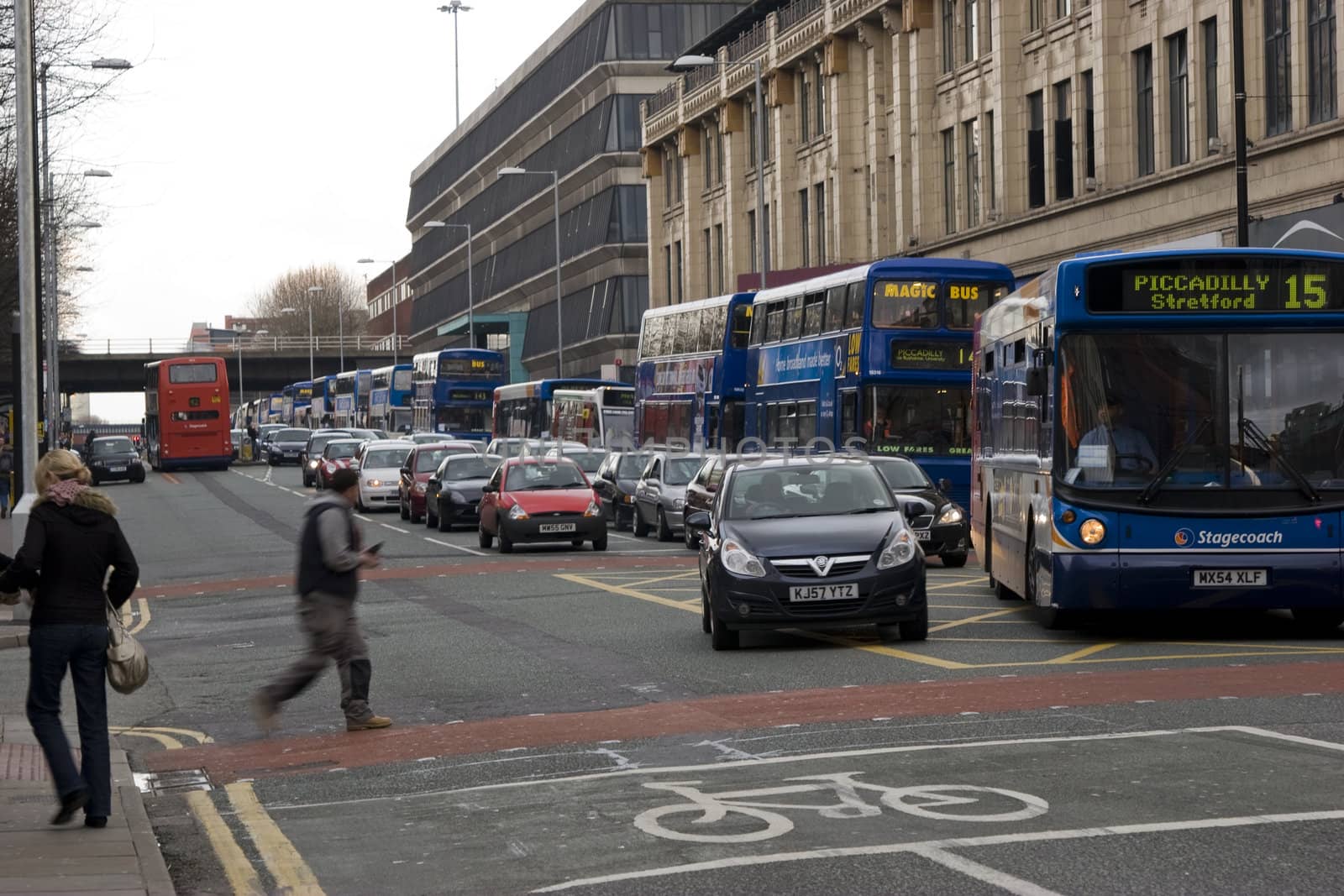 Manchester traffic on Oxford road
