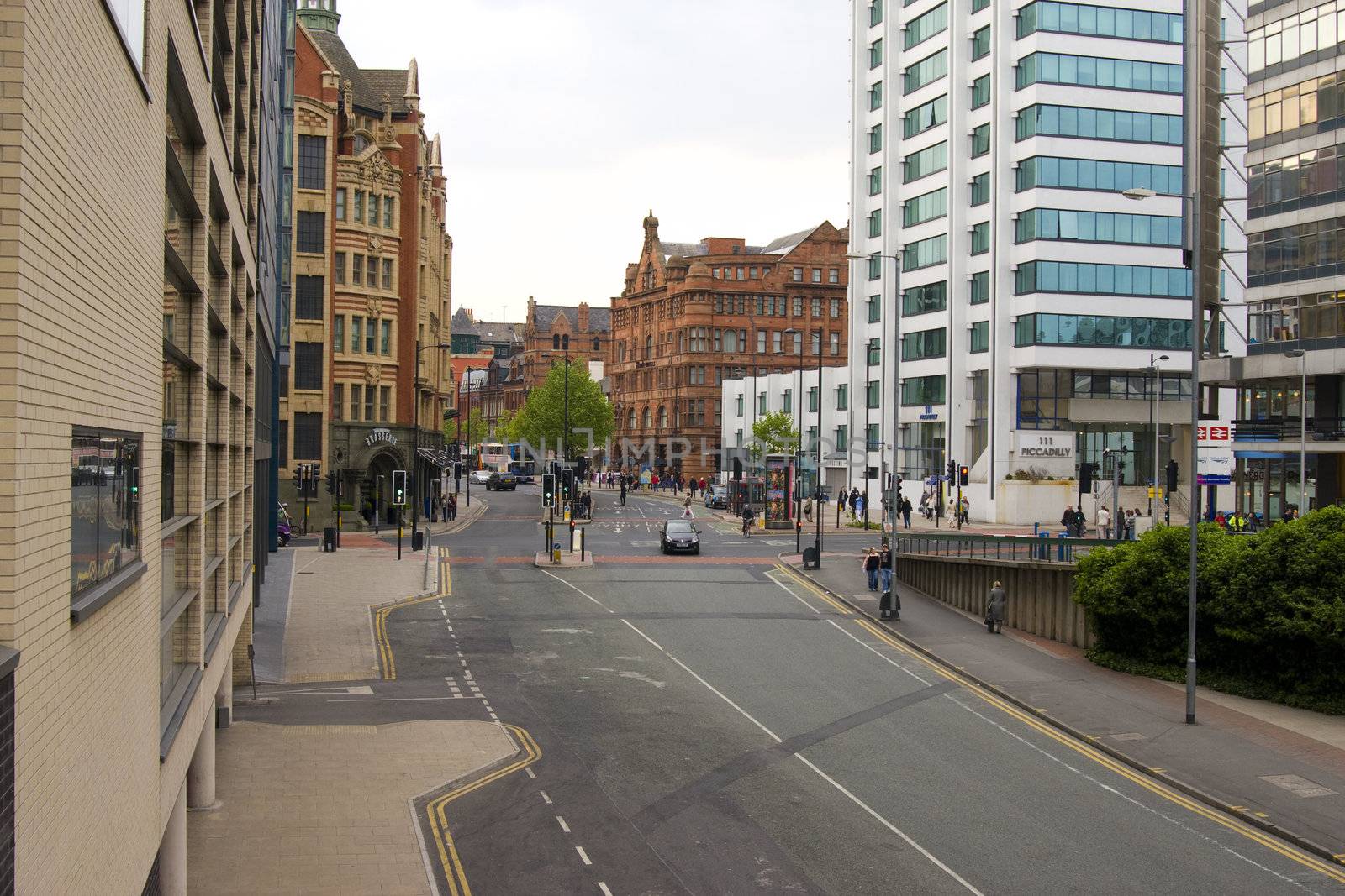 London Road, Manchester toward Piccadilly Gardens by cvail73