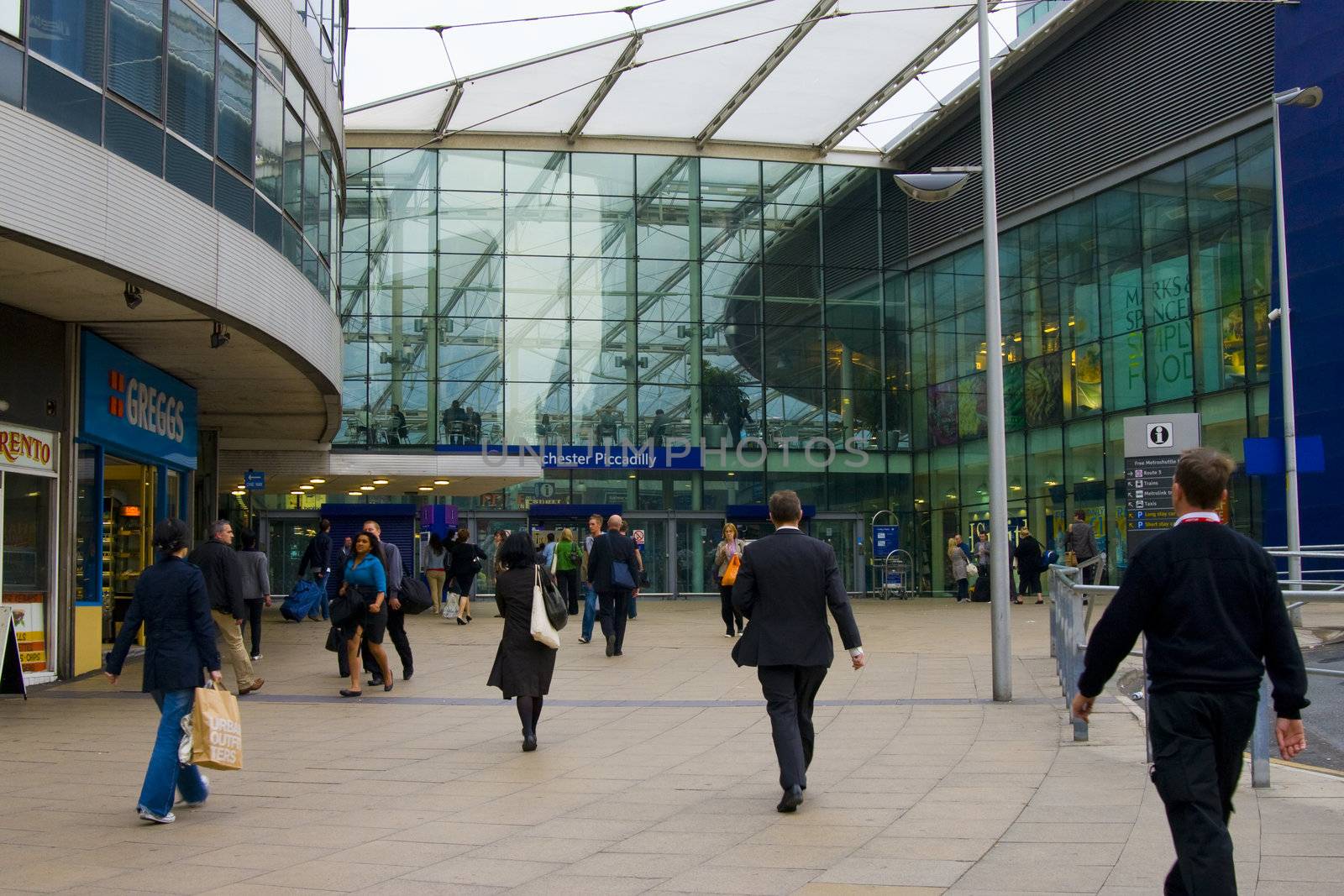 commuters at Piccadilly Train Station in Manchester 1 by cvail73