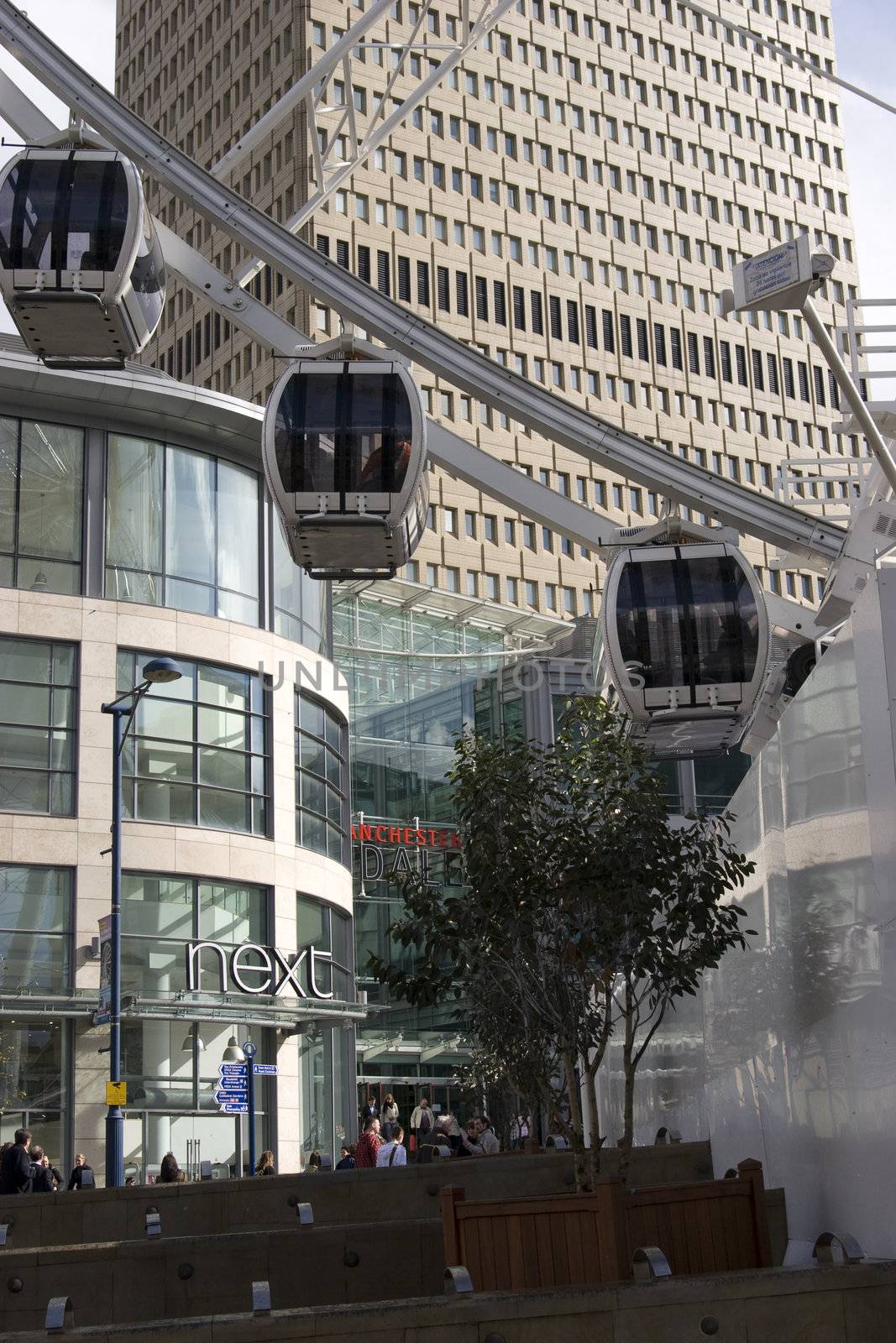 Manchester ferris wheel and arndale by cvail73