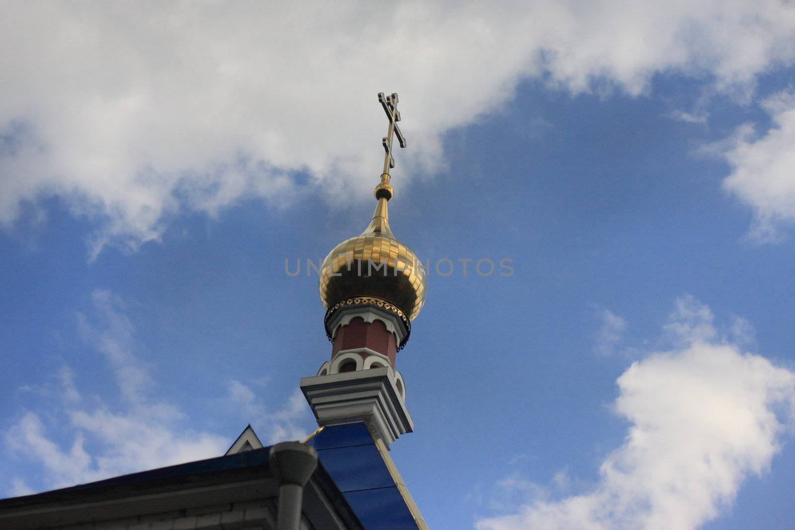 Dome, church,  sky, clouds, Christianity