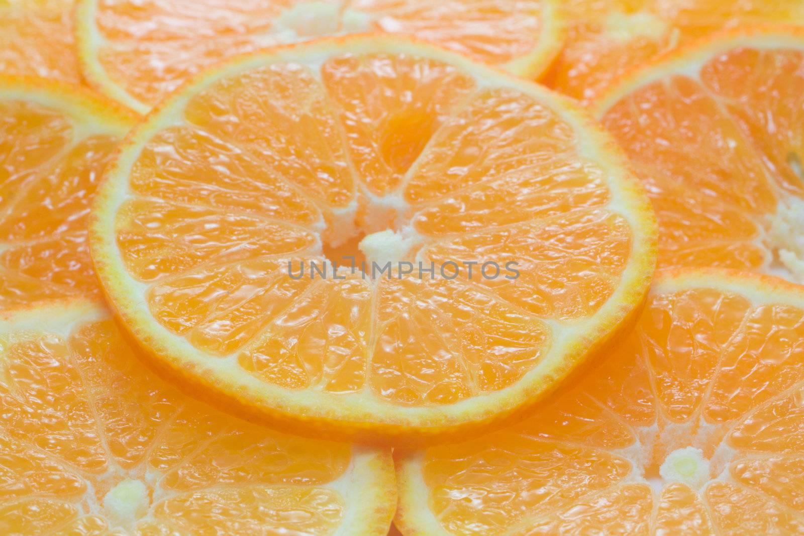 orange background from slices