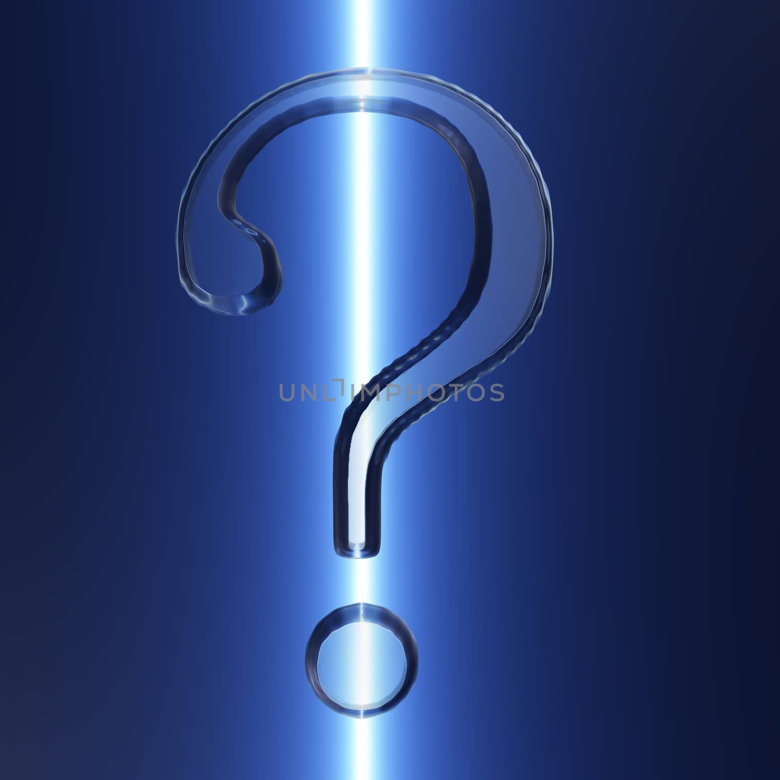 An illustration of a question mark with an icy appearance.