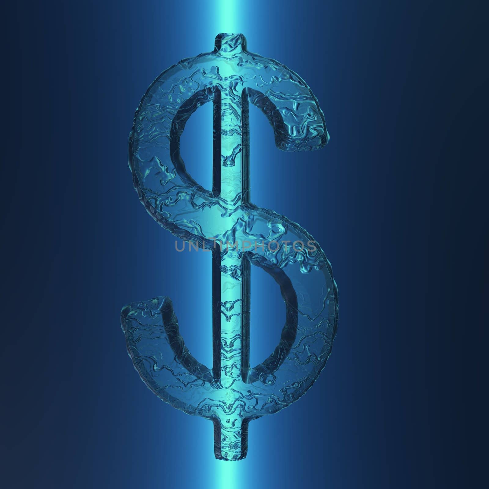 An illustration of an icy US dollar sign.