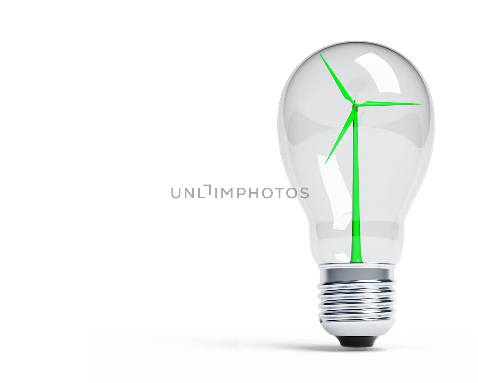 a wind mill in a bulb light in 3d