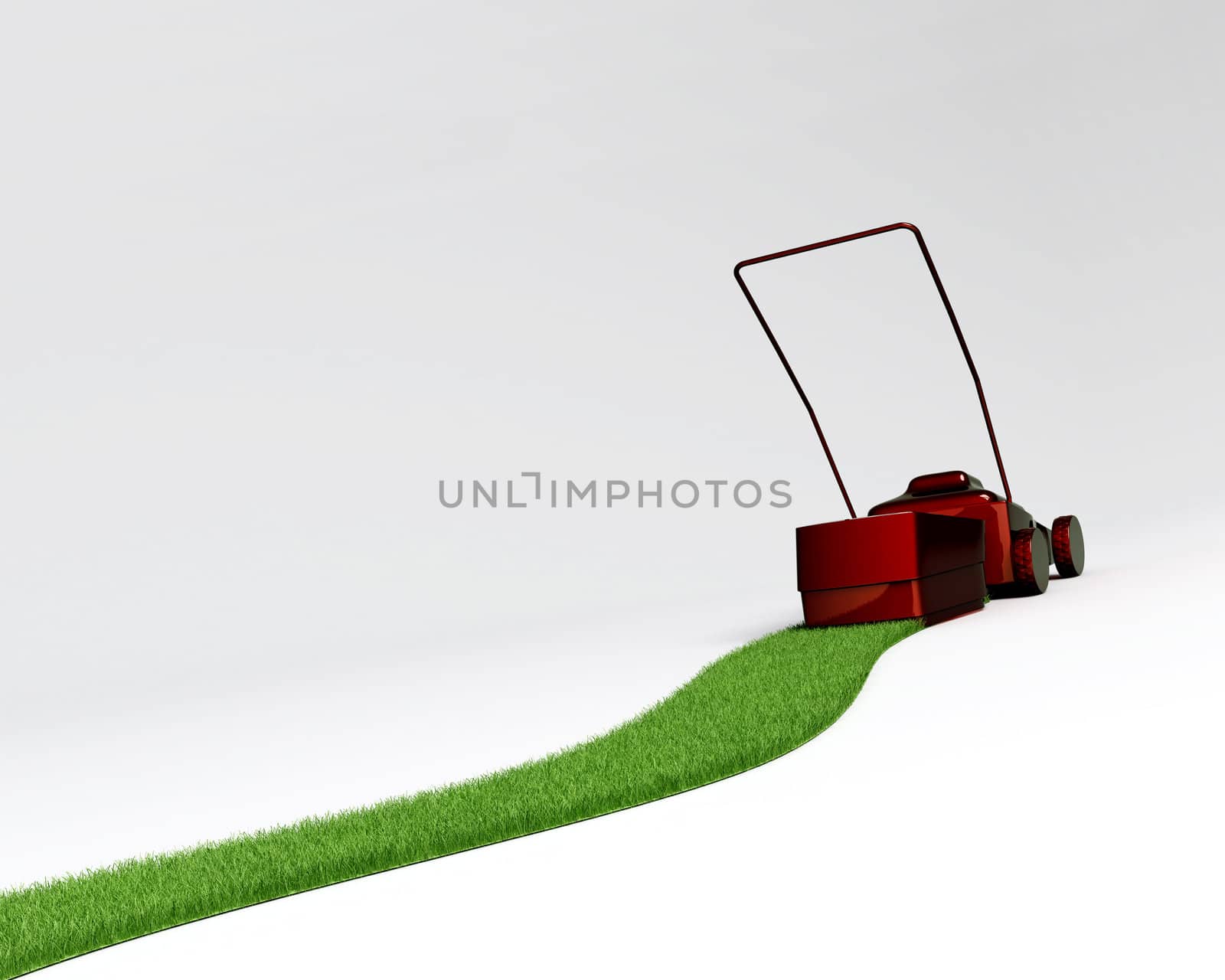 a concept of a reverse lawnmover gardenning