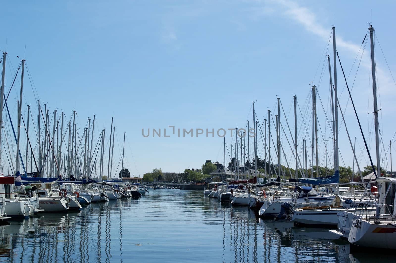 view on the deck of sailing boat