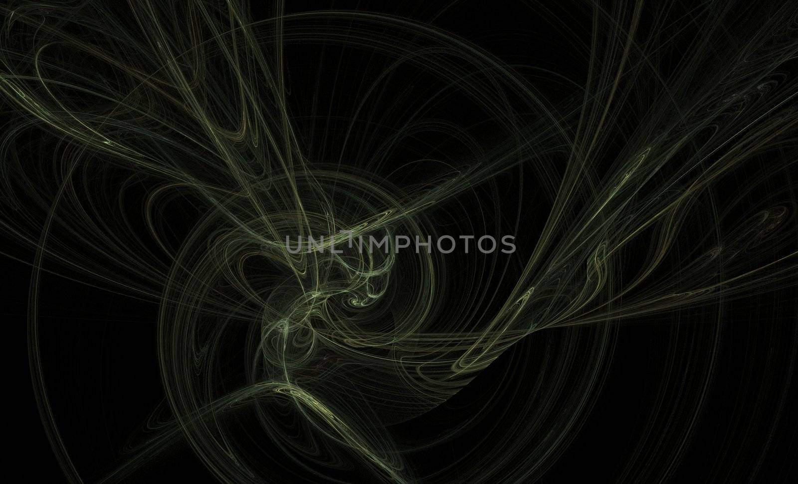 Wisp on a black background