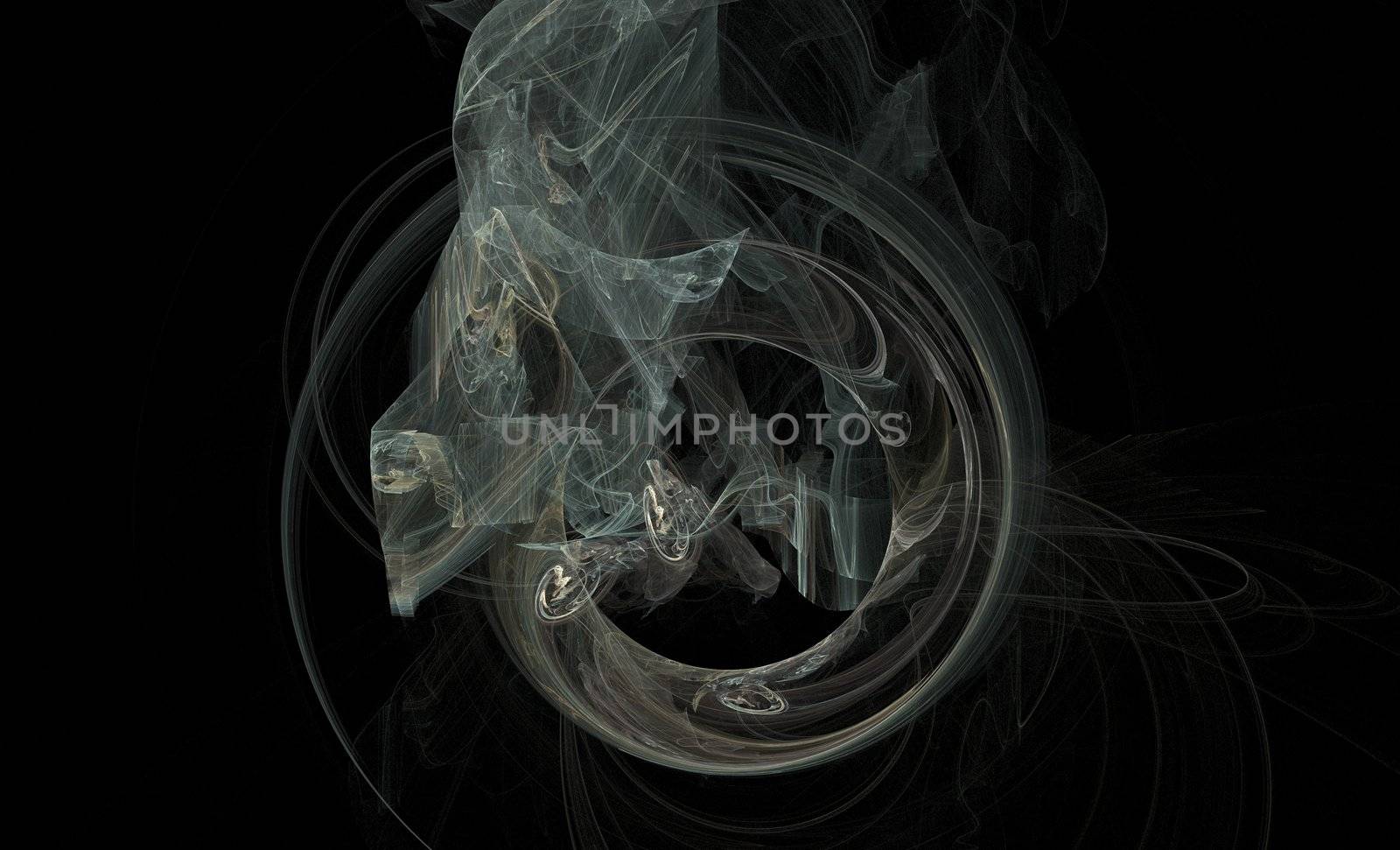 Wisp on a black background