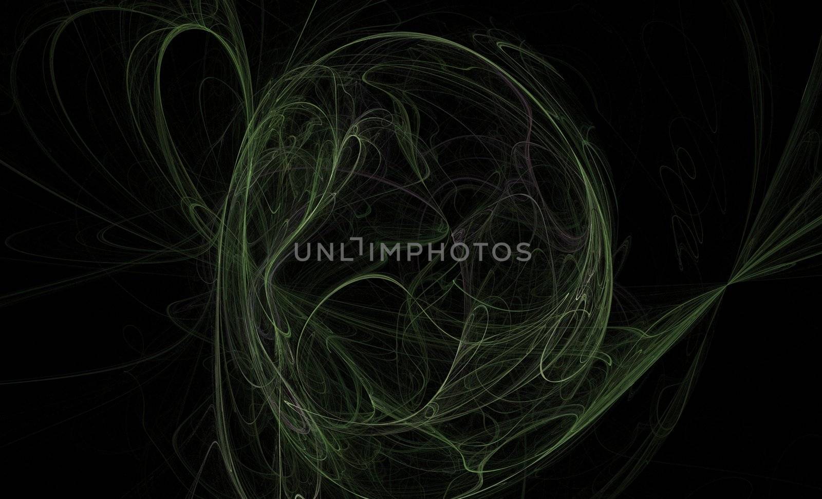 Wisp on a black background