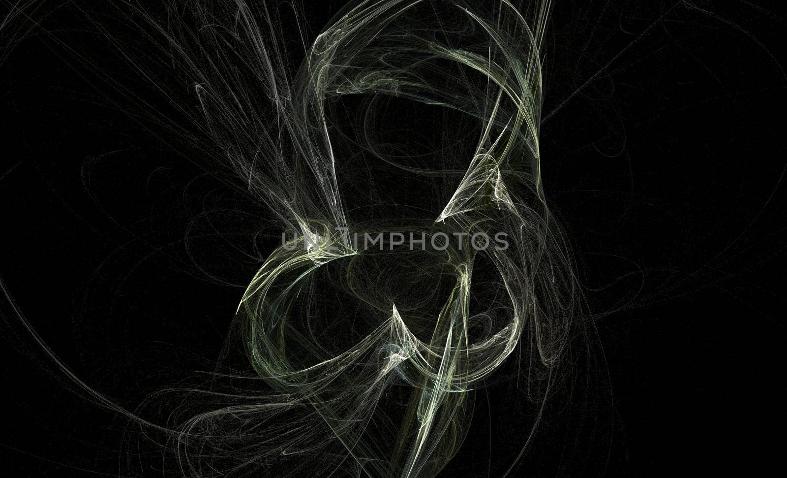 Wisp on a black background