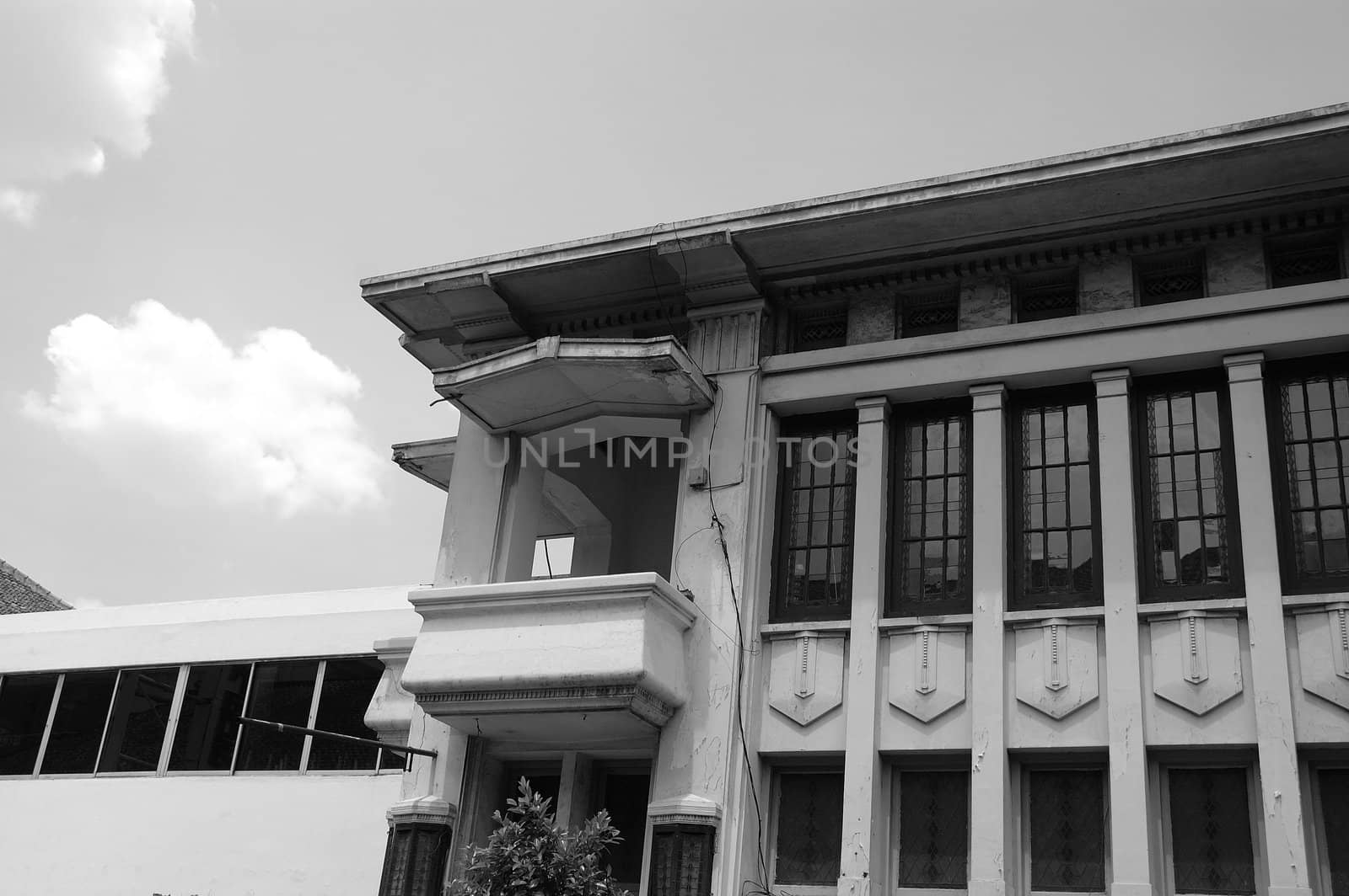 old house and damaged building in braga, west java-indonesia