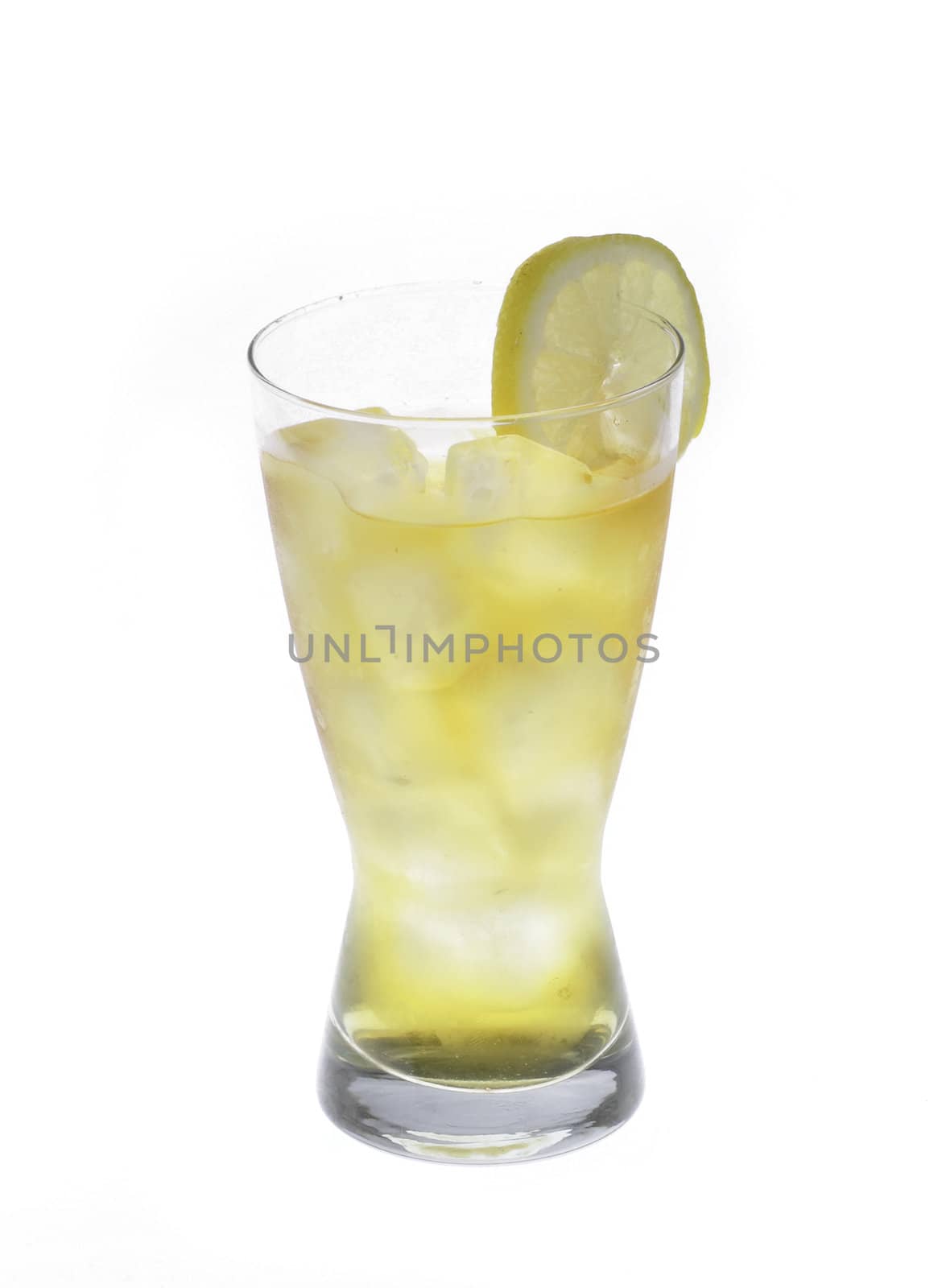 Fresh homemade iced tea with lemon