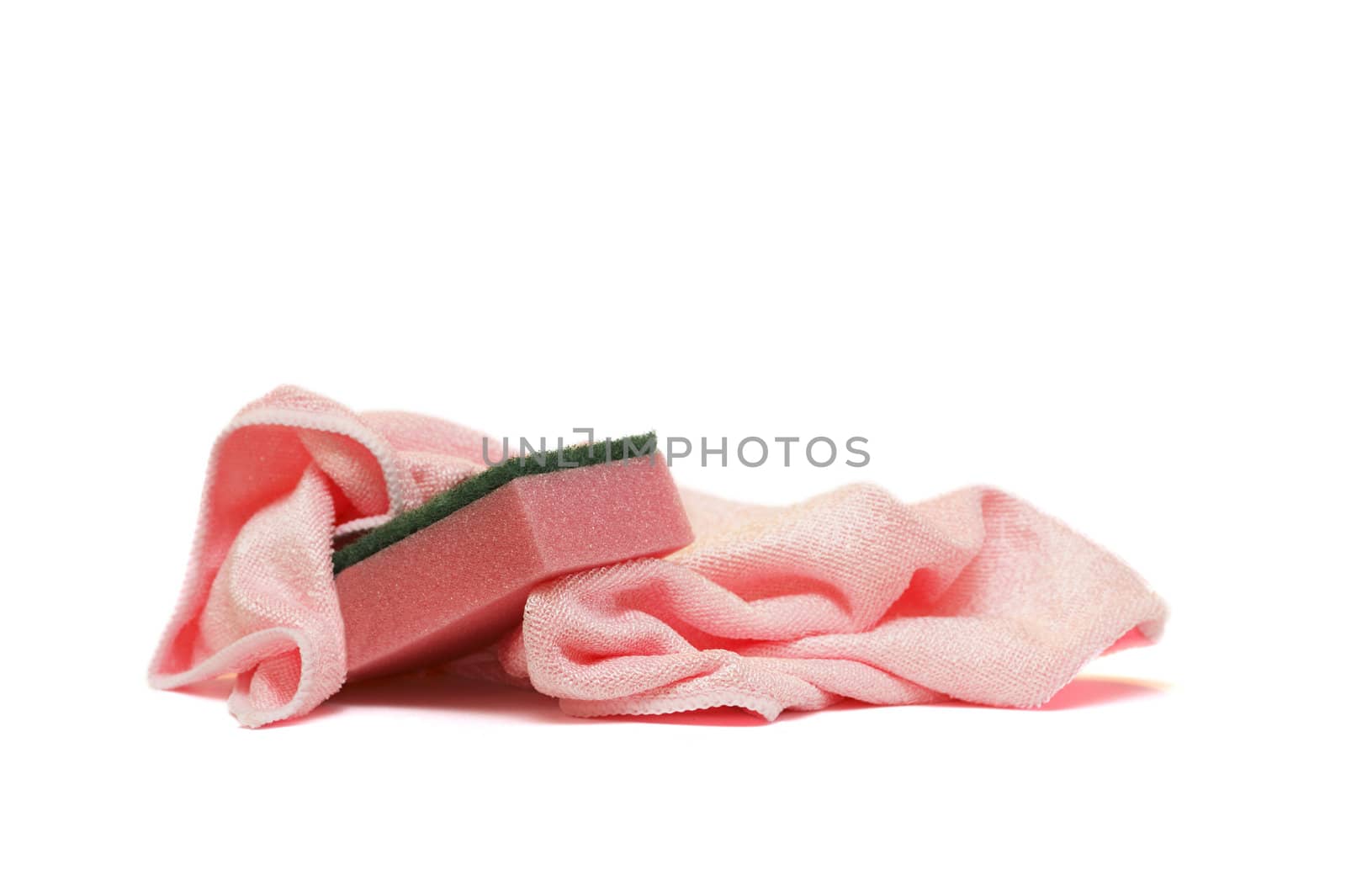 housekeeping with a sponge and cloth