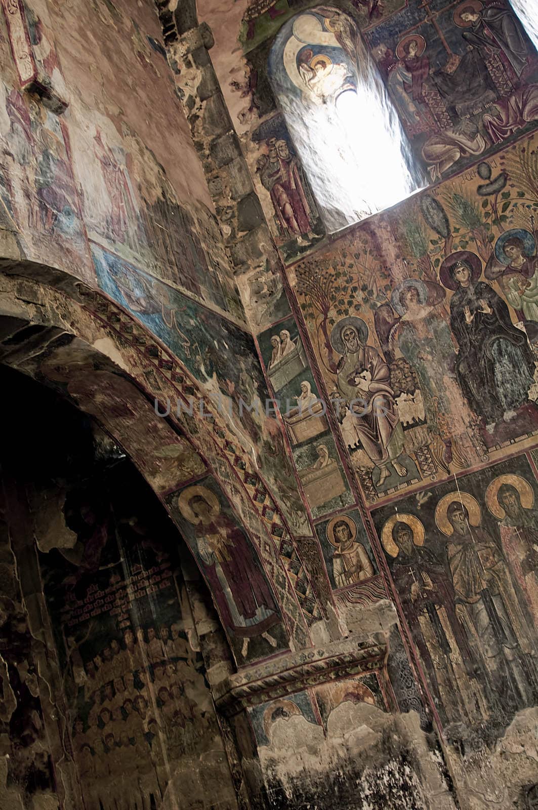 Interior of an Ancient Christian Monastery / Church in Armenia - Akhtala Monastery