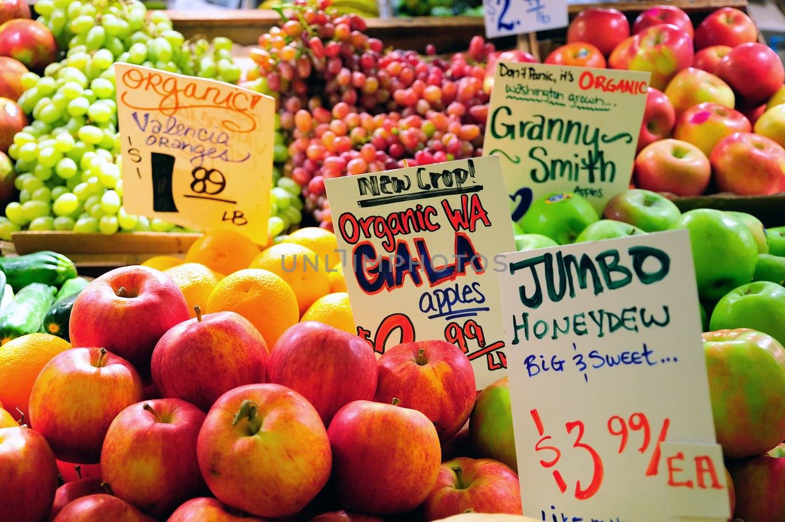 Assorted fruits for sale