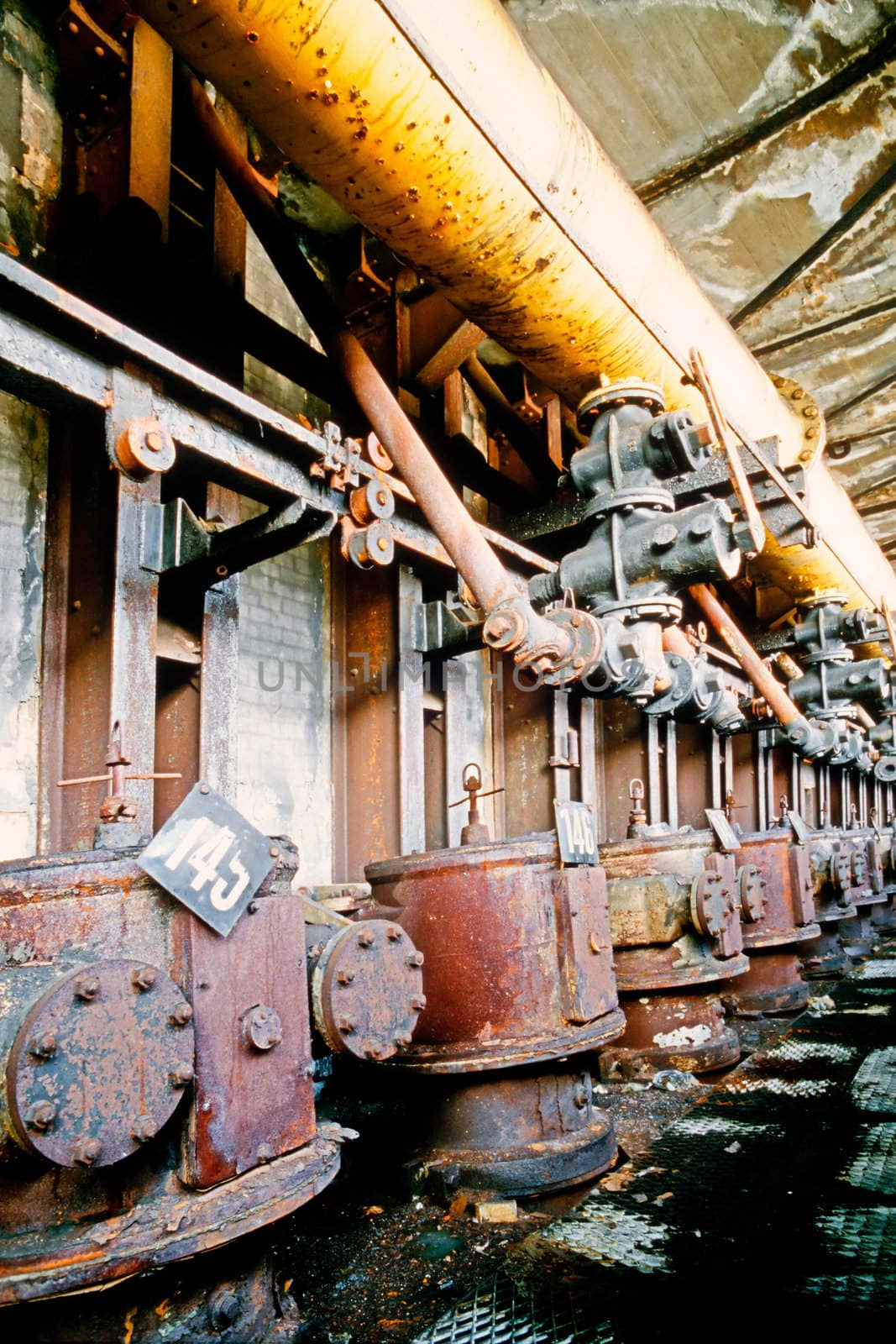 Interior detail of old shut-down coking plant.