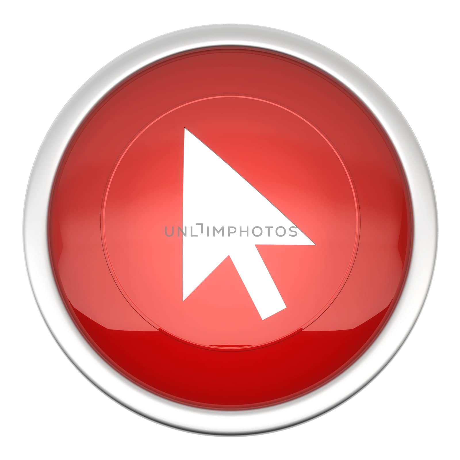 a large red arrow icon in three d